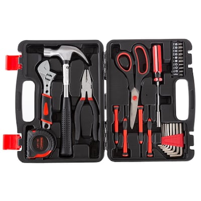 9 Piece Tool Kit Set Basic Repair DIY Home Hand Carry Pliers Screwdriver Wrench