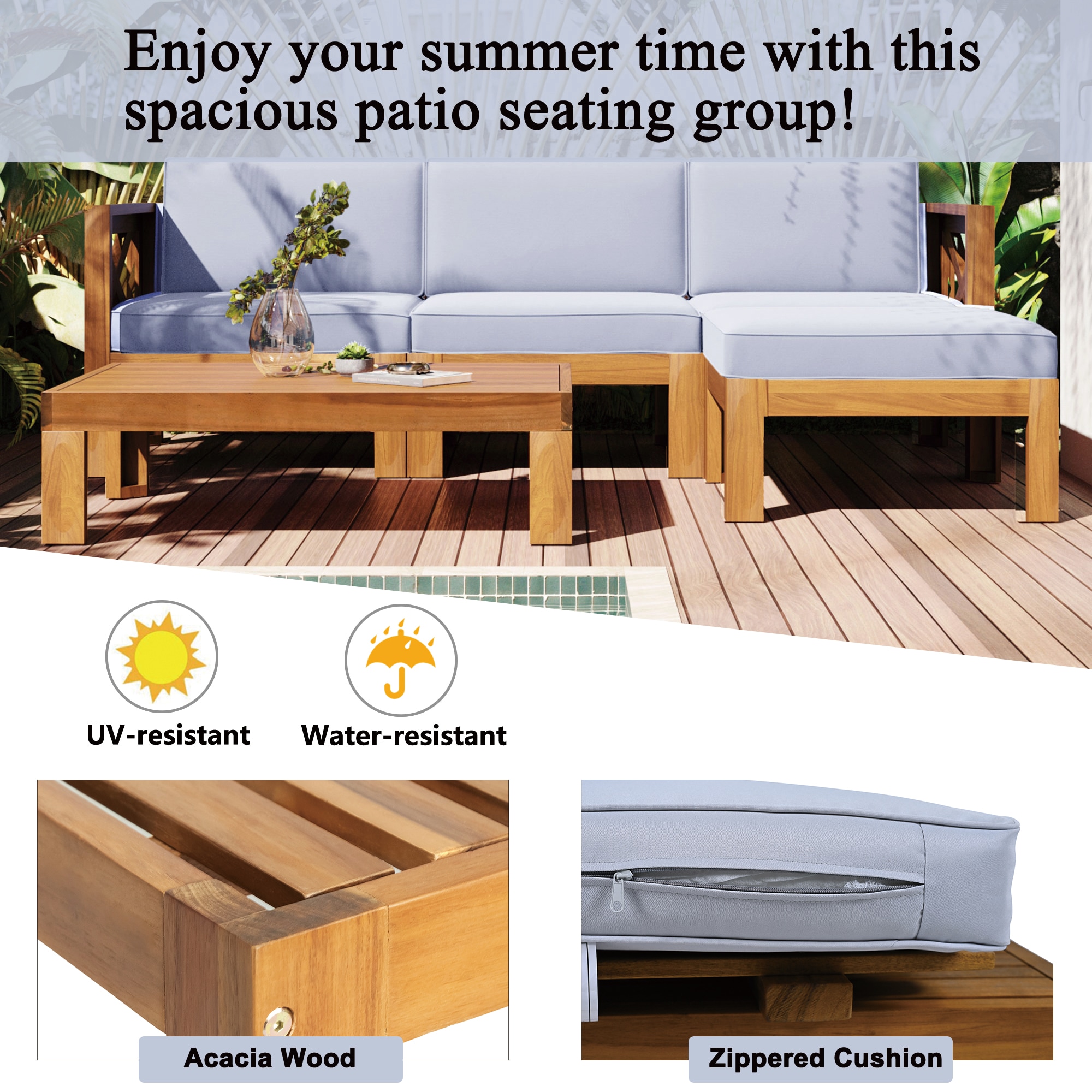 SINOFURN SYA020340BG Patio-Sofas-Daybeds - View #3