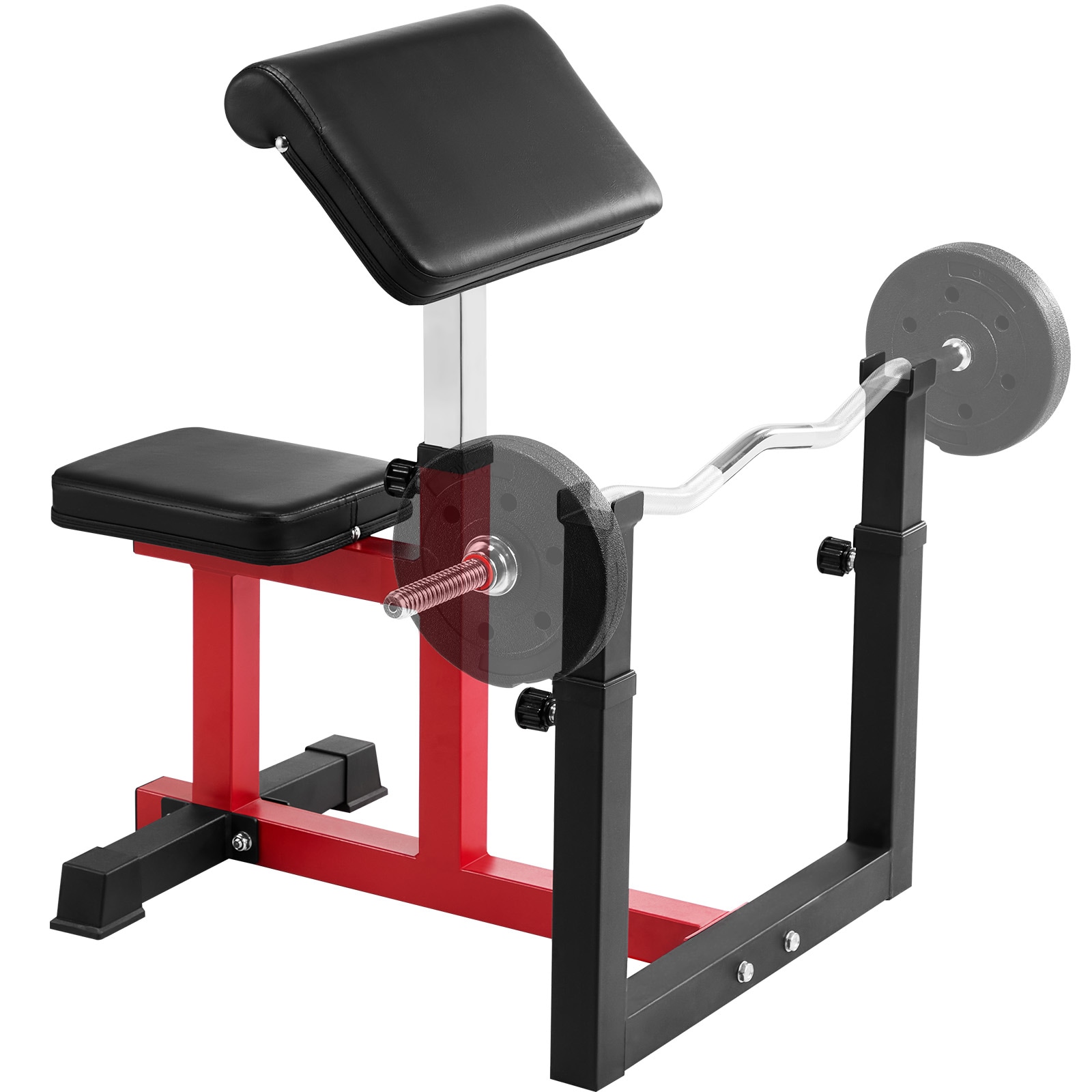 VEVOR Weight Bench with Leg Extension Strength Training Benches Max load 440 LBS Home Gym Bench Fitness Equipment Seated Arm Isolated Barbell Dumbbell Bicep Station Workout Bench for Home Gym