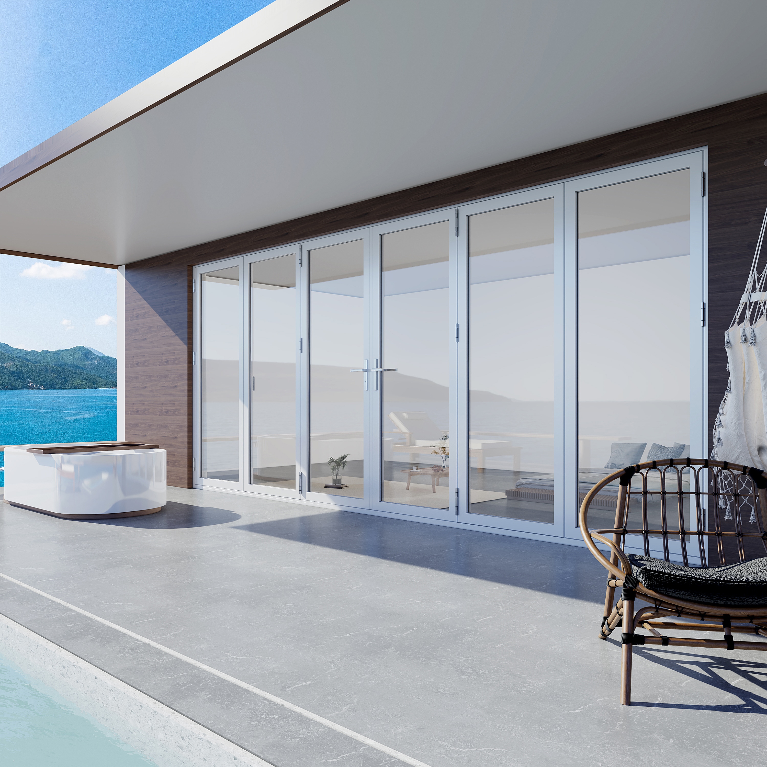 KaMic FD6PWH19296-DO Patio-Doors - View #2