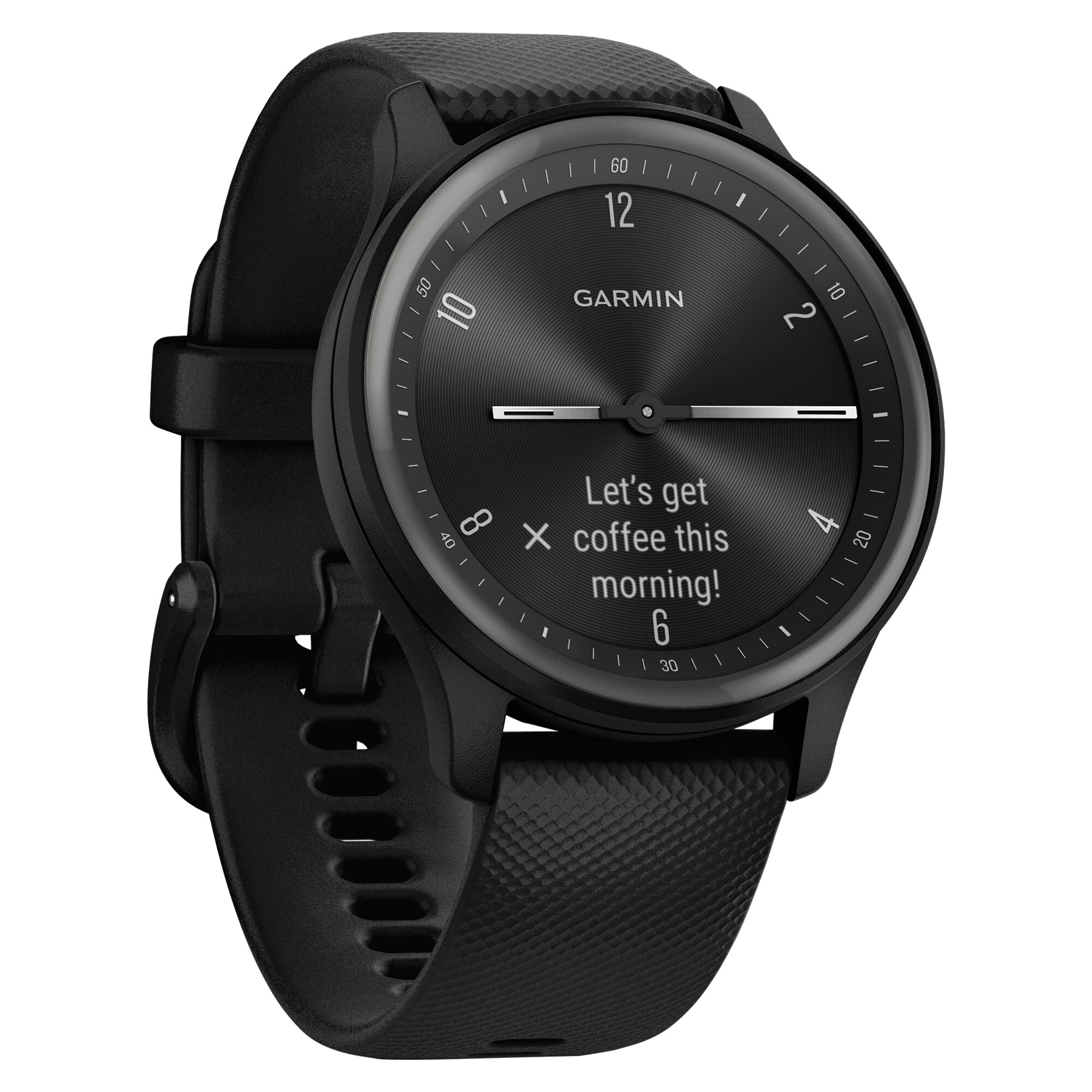 (Black Silicone in vívomove Accents) Case, Slate Smartwatch with Garmin Trackers Band Fitness department the at Sport