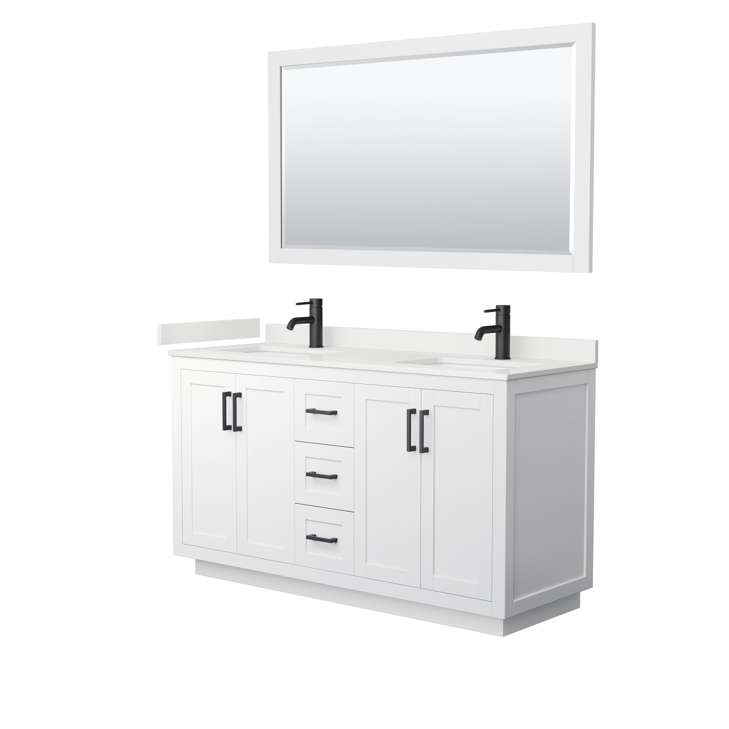 Wyndham Collection WCF292960DWBWQUNSM58 Bath-Vanity-Combo - View #2
