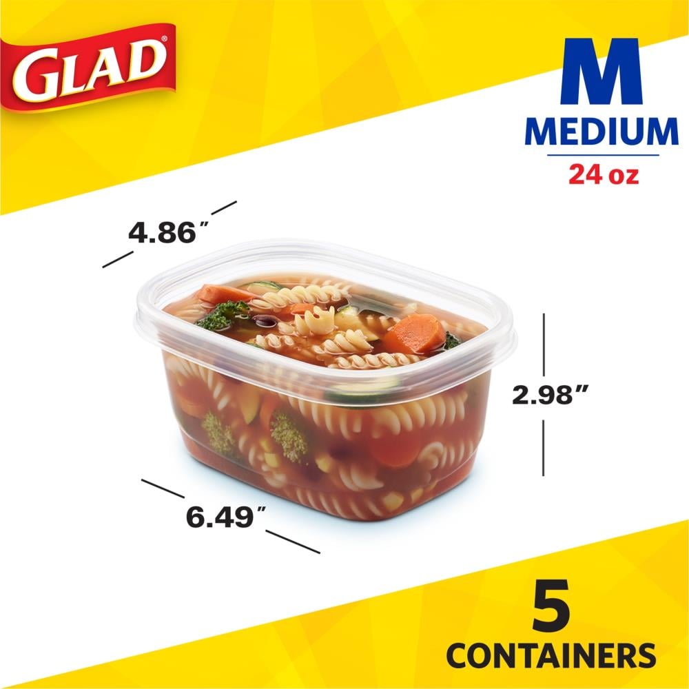 Glad 3-Pack Multisize Plastic Bpa-free Reusable Food Storage