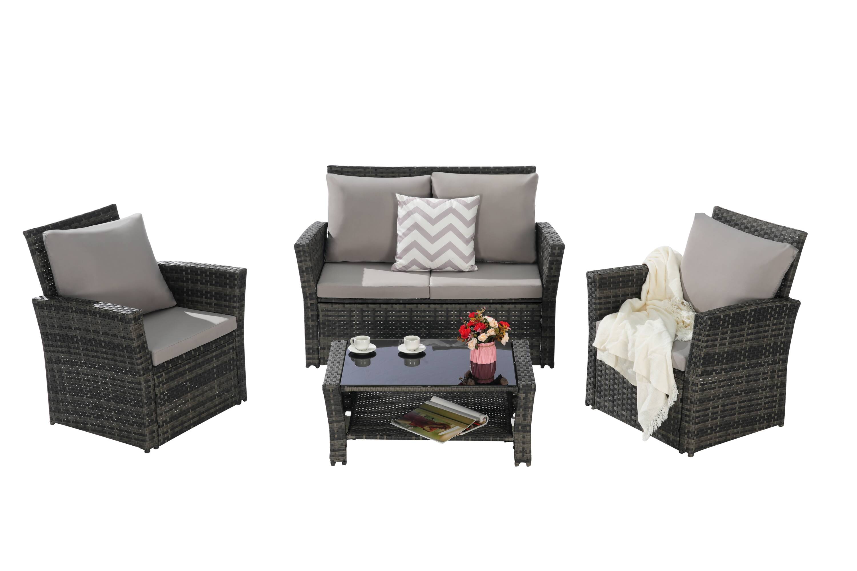 SANSTAR LRS-857GY Patio-Conversation-Sets - View #3