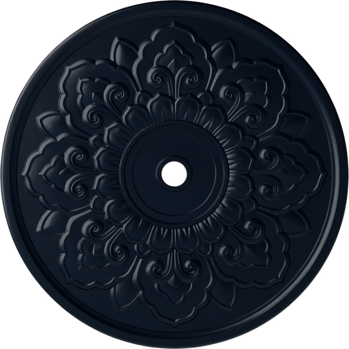 Ekena Millwork CM50LOMDF Lorry 51-in W x 51-in L Painted Midnight Dream Polyurethane Whole Ceiling Medallion