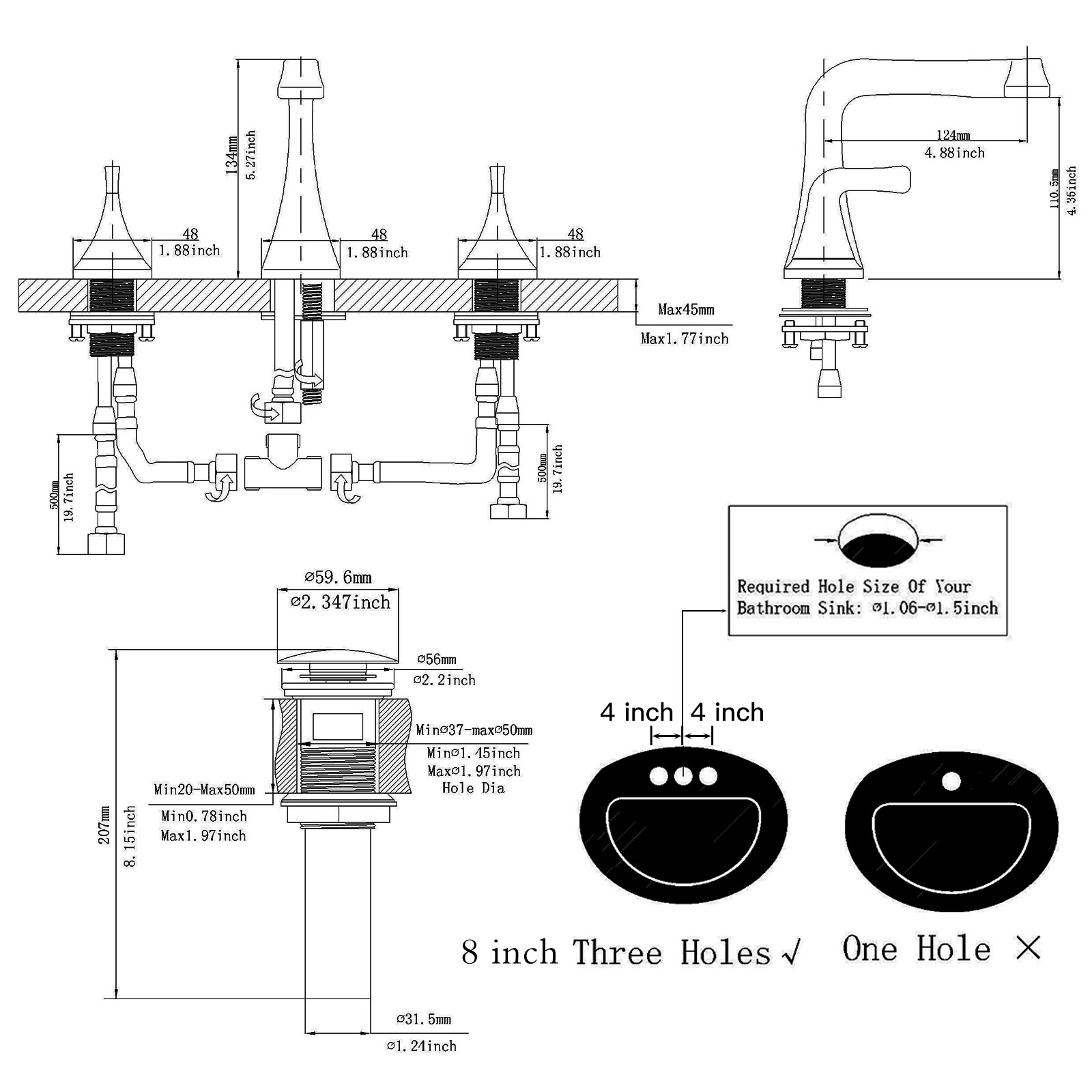 BWE A-916437-BLACK Lavatory-Faucets - View #8