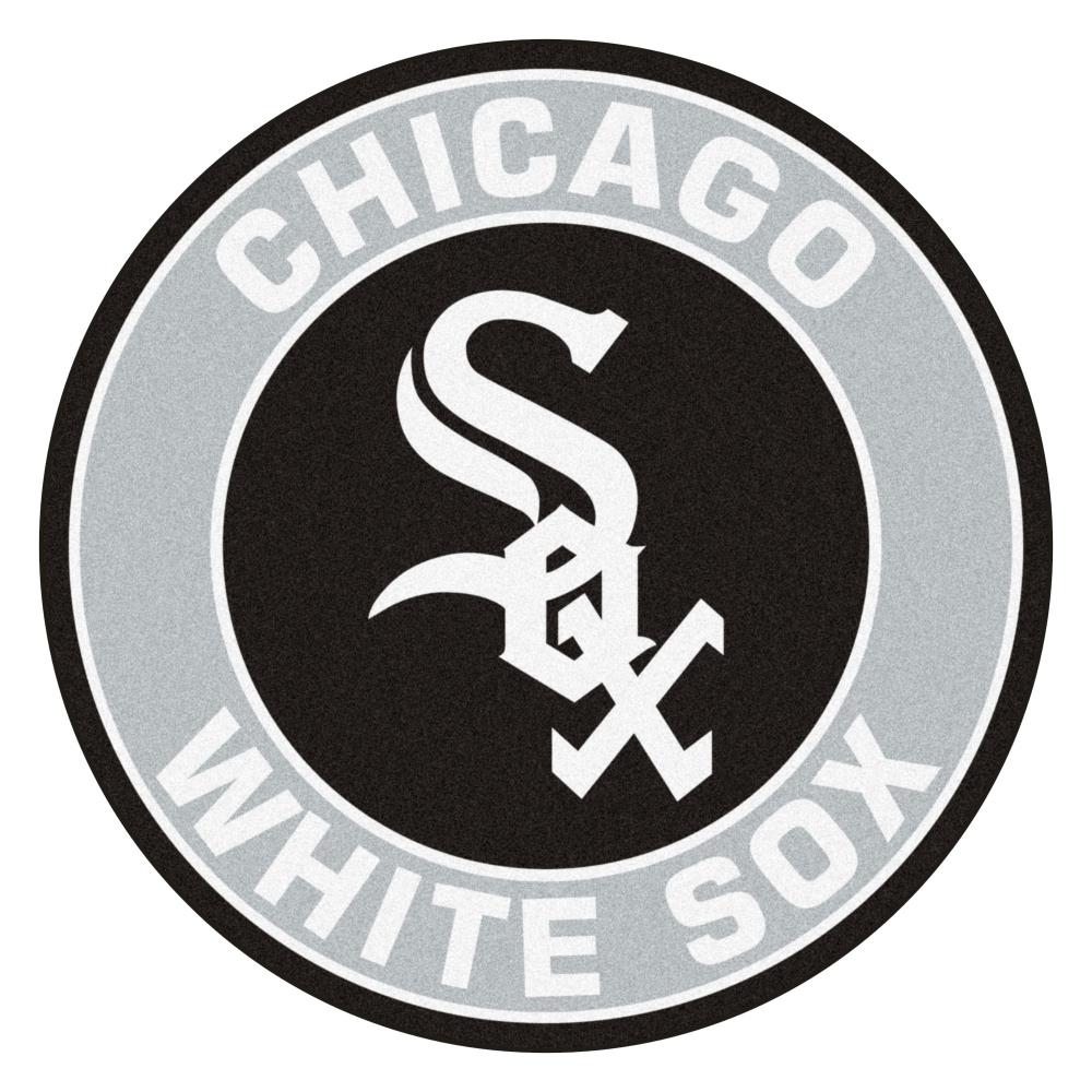 FANMATS Chicago White Sox 2-ft x 2-ft Black Nylon Round Indoor Decorative  Sports Door Mat in the Mats department at