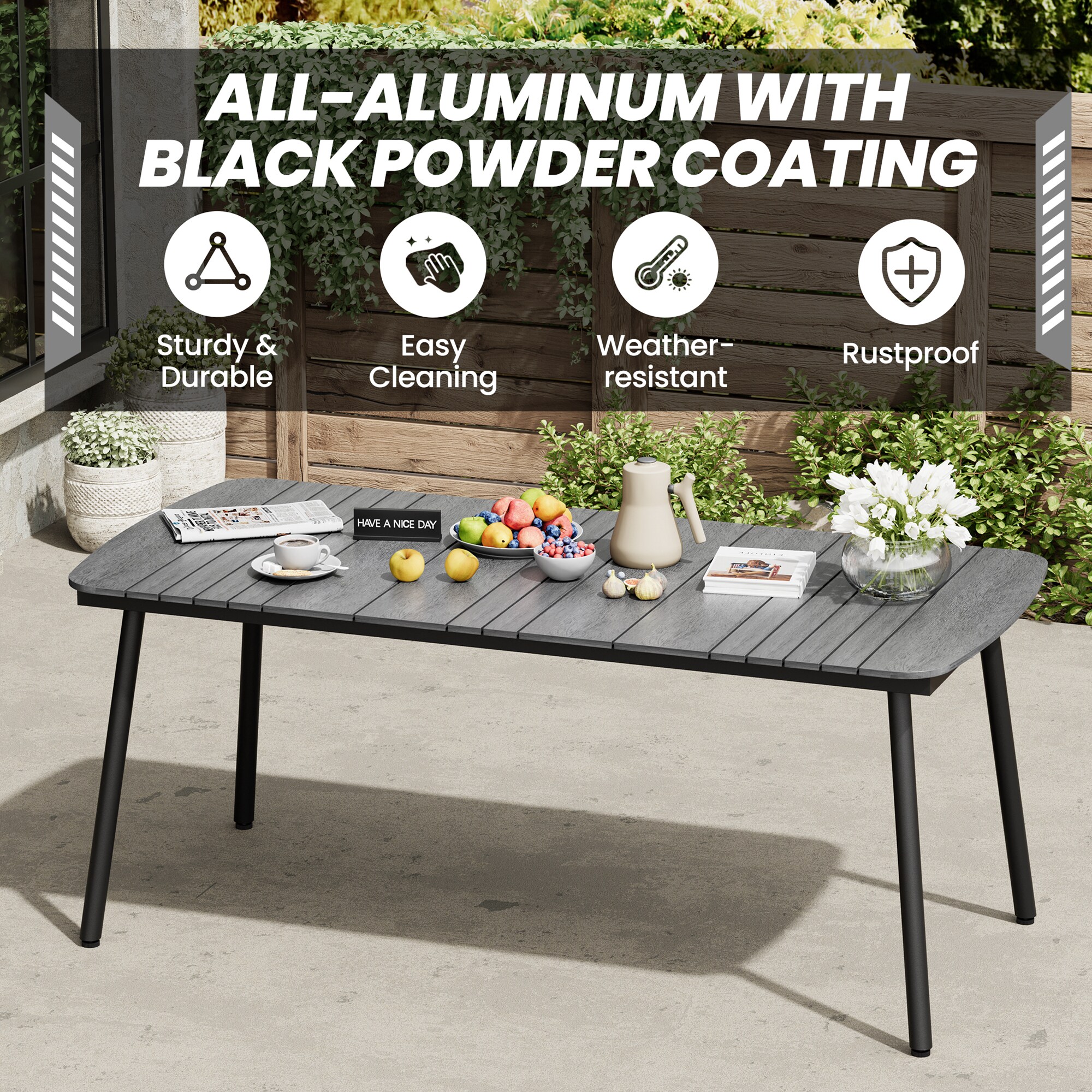 Crestlive Products CL-TB059GRY180 Patio-Tables - View #4