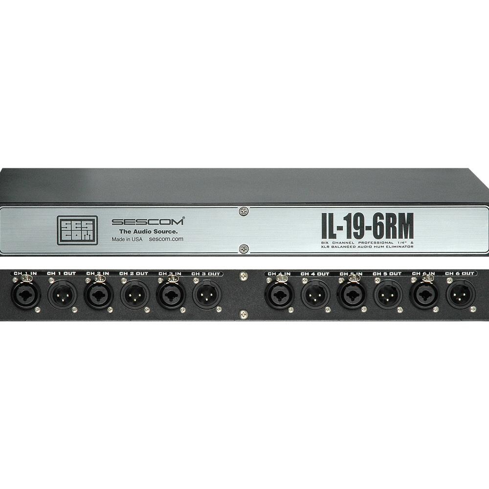  TCNCD276222 Sescom IL-19-6RM 6-Channel In-Line Rackmount Isolation Hum Eliminator