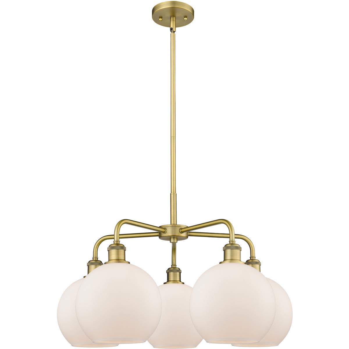 Innovations Lighting - 516-5CR-BB-G121-8 Athens Chandelier Brushed Brass