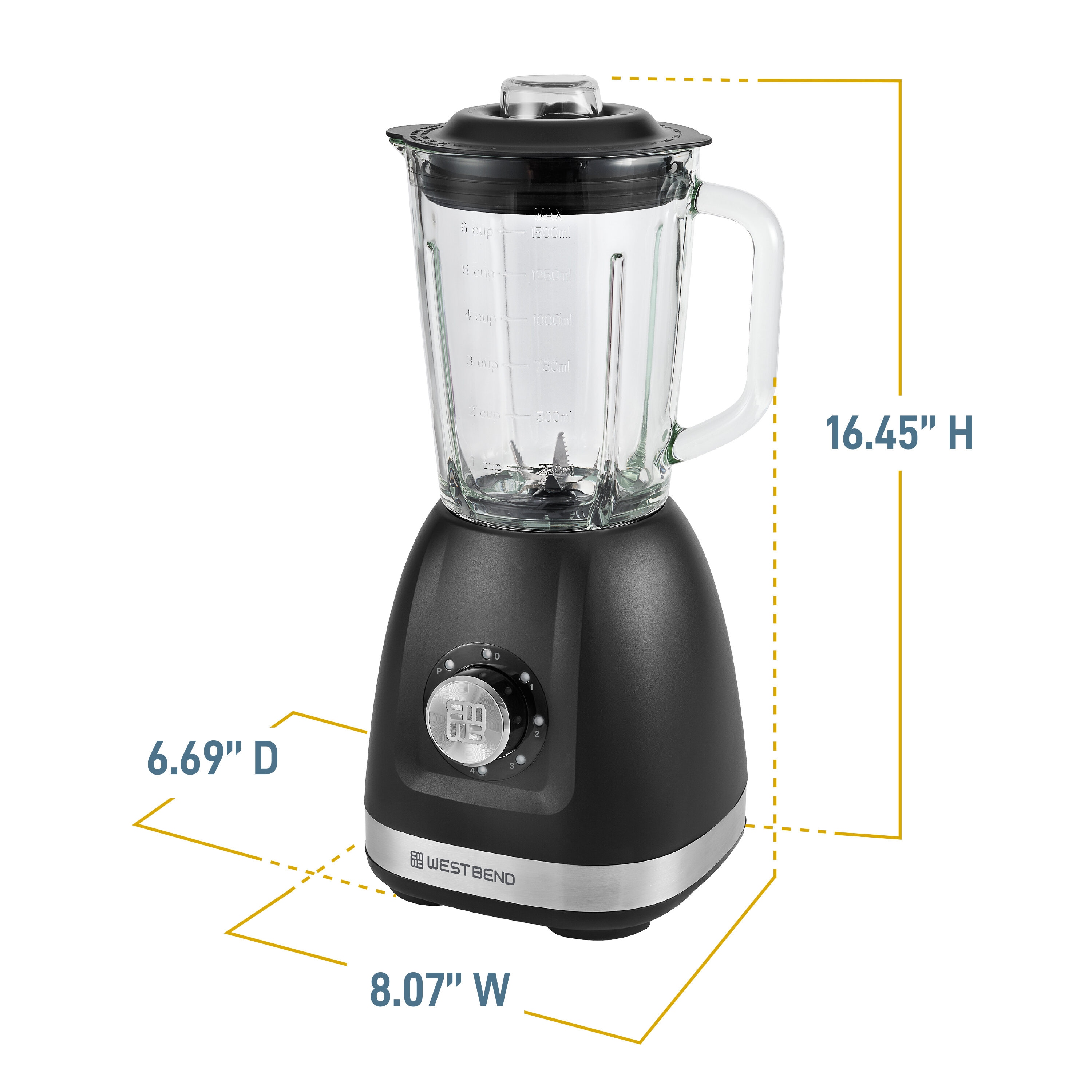 SPT 67-oz Silver 850-Watt Pulse Control Blender in the Blenders department  at