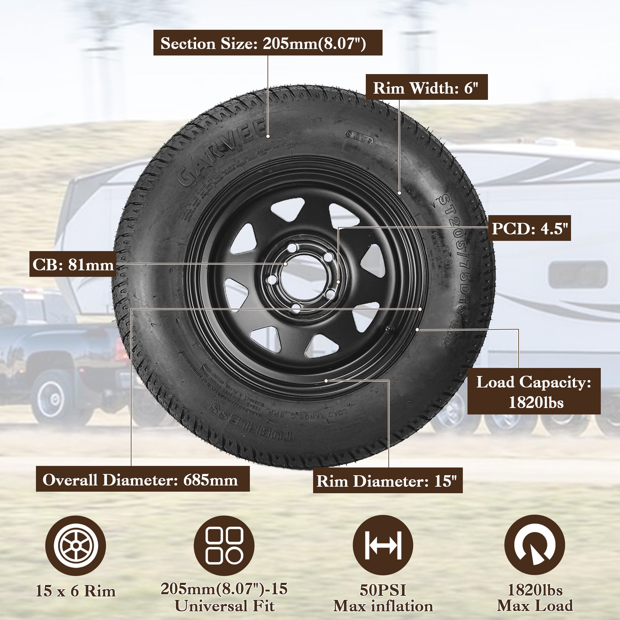 GarveeLife C3H-TCS52HM7N8C-TZ Ope-Wheels-And-Tires - View #2