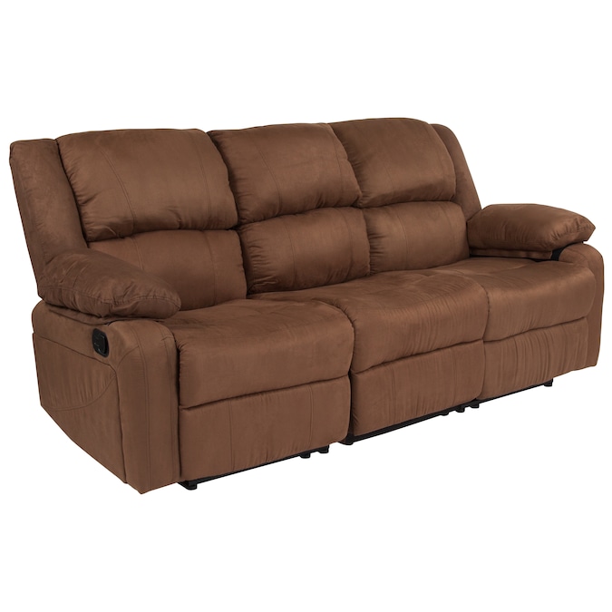 Flash Furniture Harmony Series Modern, Chocolate Leather Recliner Sofa