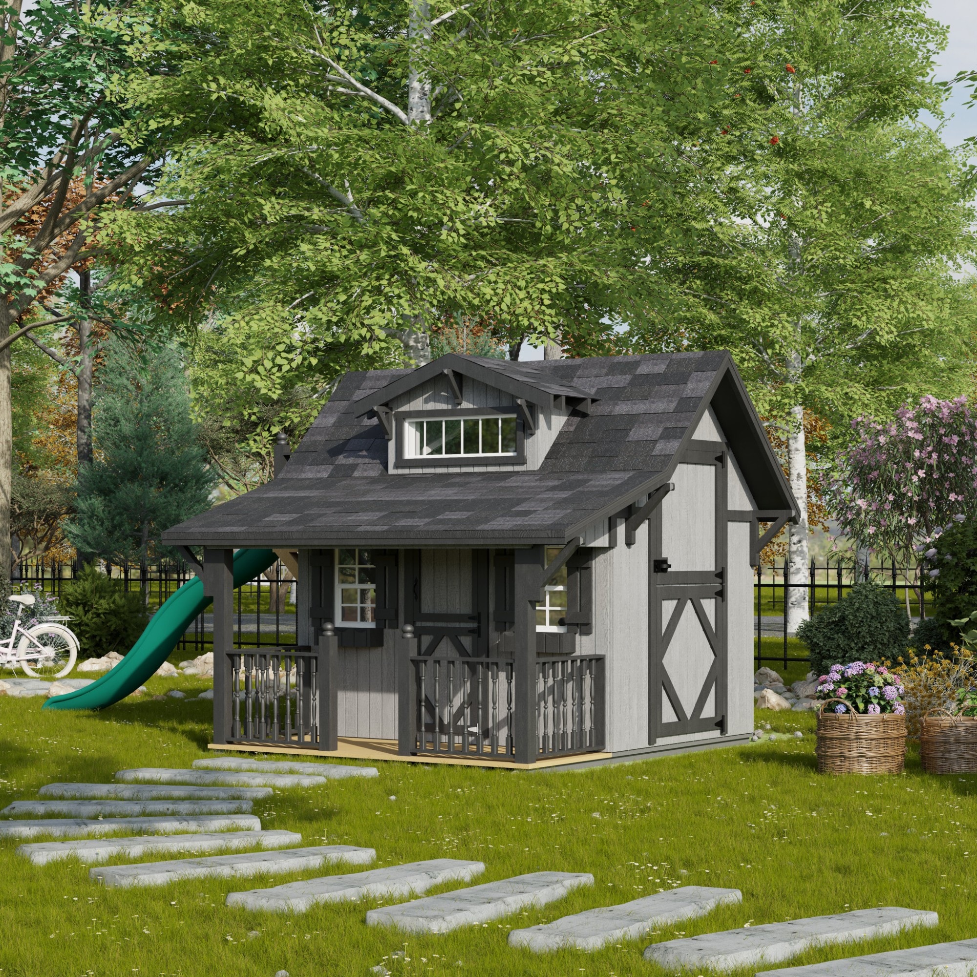 Little Cottage Co 9X8 CMP-PNK playhouses - View #2