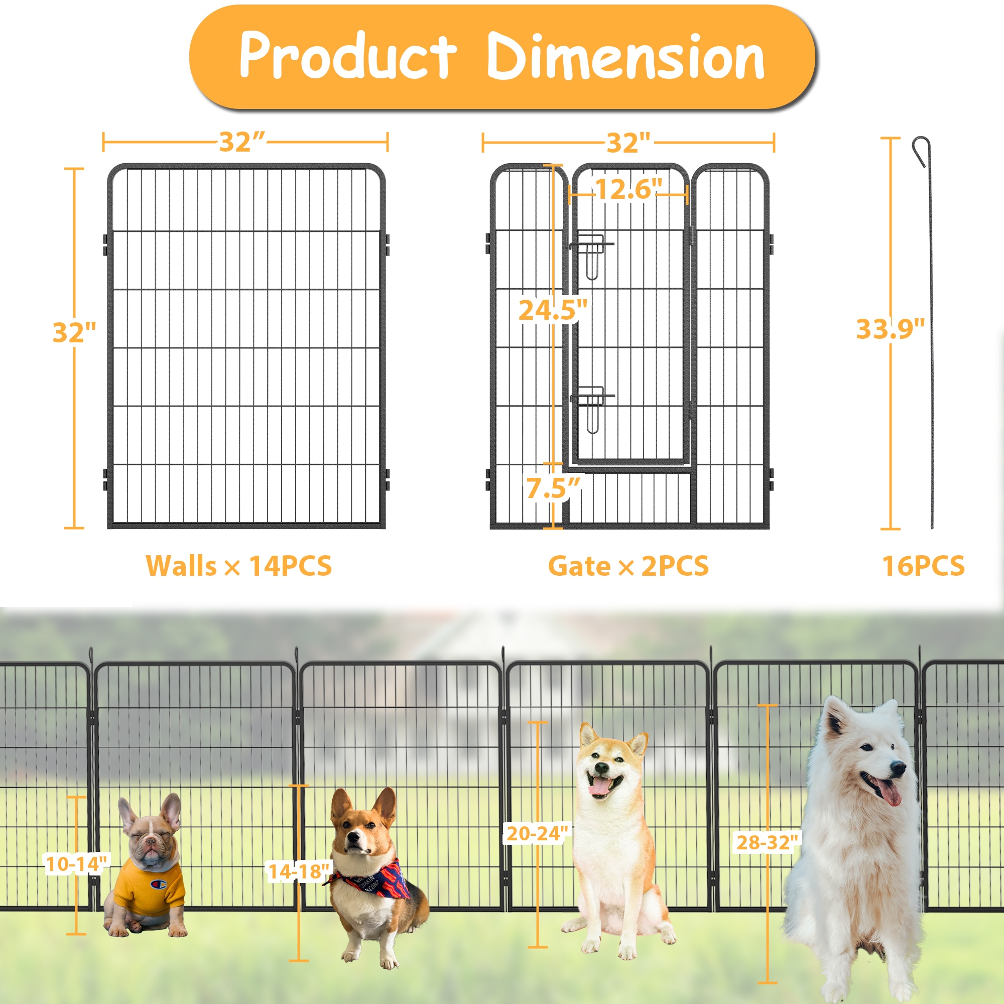 Kahomvis AOSM-QPW2-803 Dog-Pens - View #3