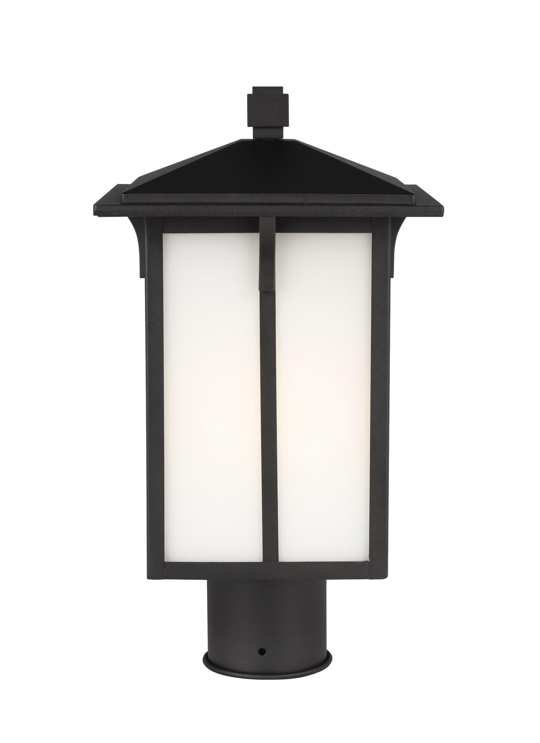 Generation Lighting 8252701-12 Tomek 15.375-Inches H Black Hardwired Incandescent Post light
