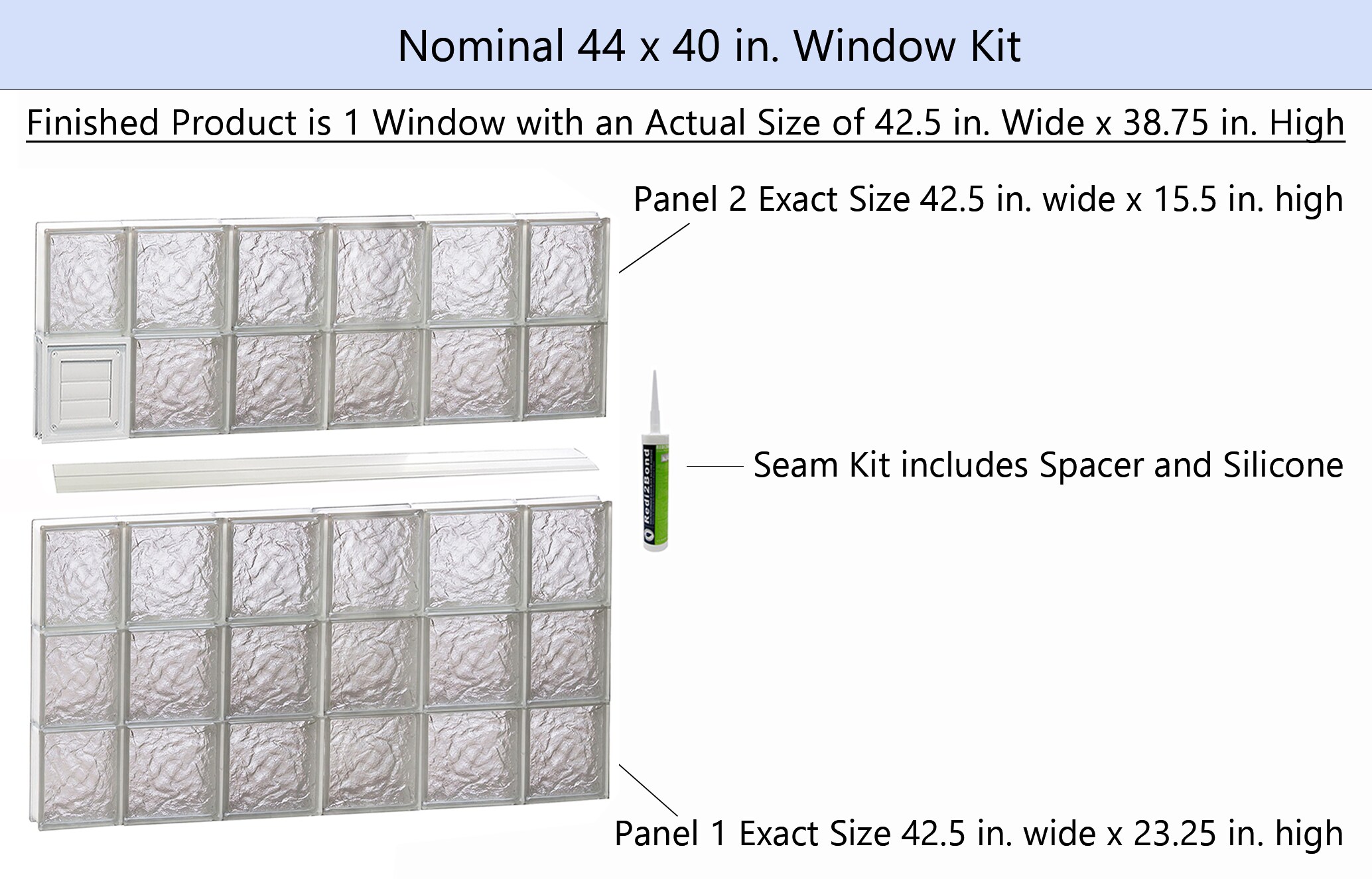 REDI2SET D4440IS Glass-Block-Windows - View #2