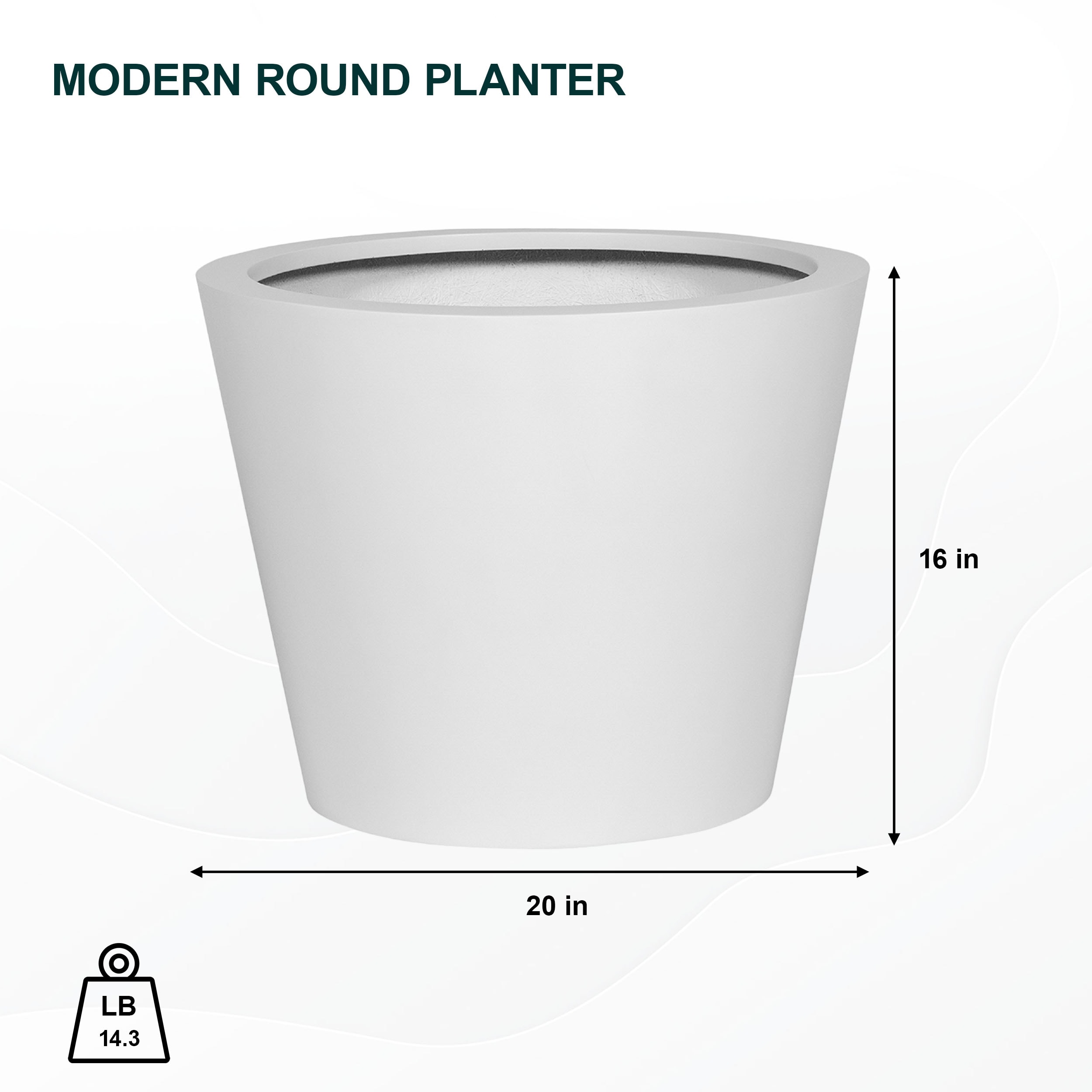 Pottery Pots E1004-40-MW Planter-Window-Box - View #2