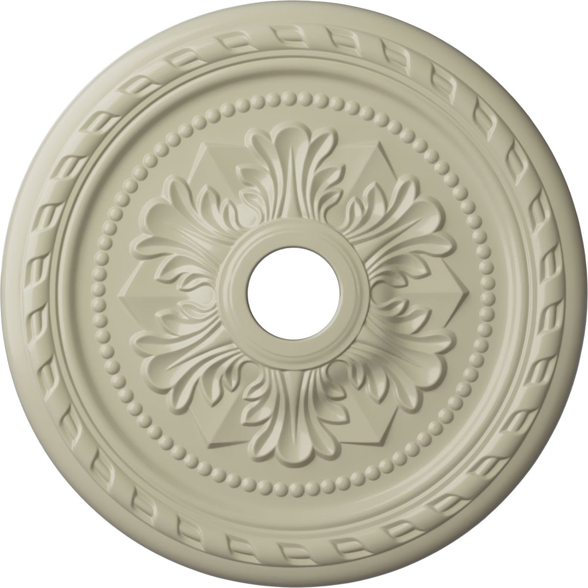 Ekena Millwork CM23PMCYF Palmetto 23.625-in W x 23.625-in L Painted Clear Yellow Polyurethane Whole Ceiling Medallion