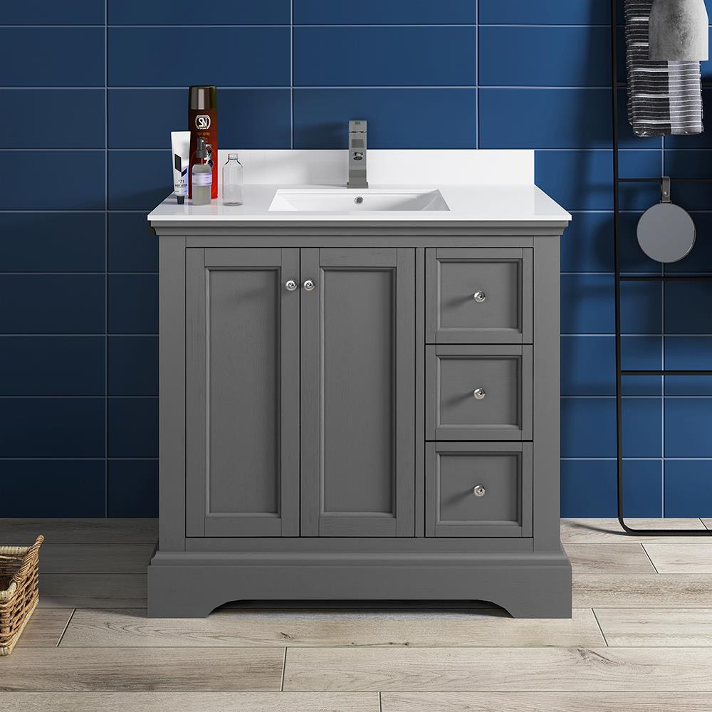 Fresca FCB2436GRV-CWH-U Bath-Vanity-Combo - View #3