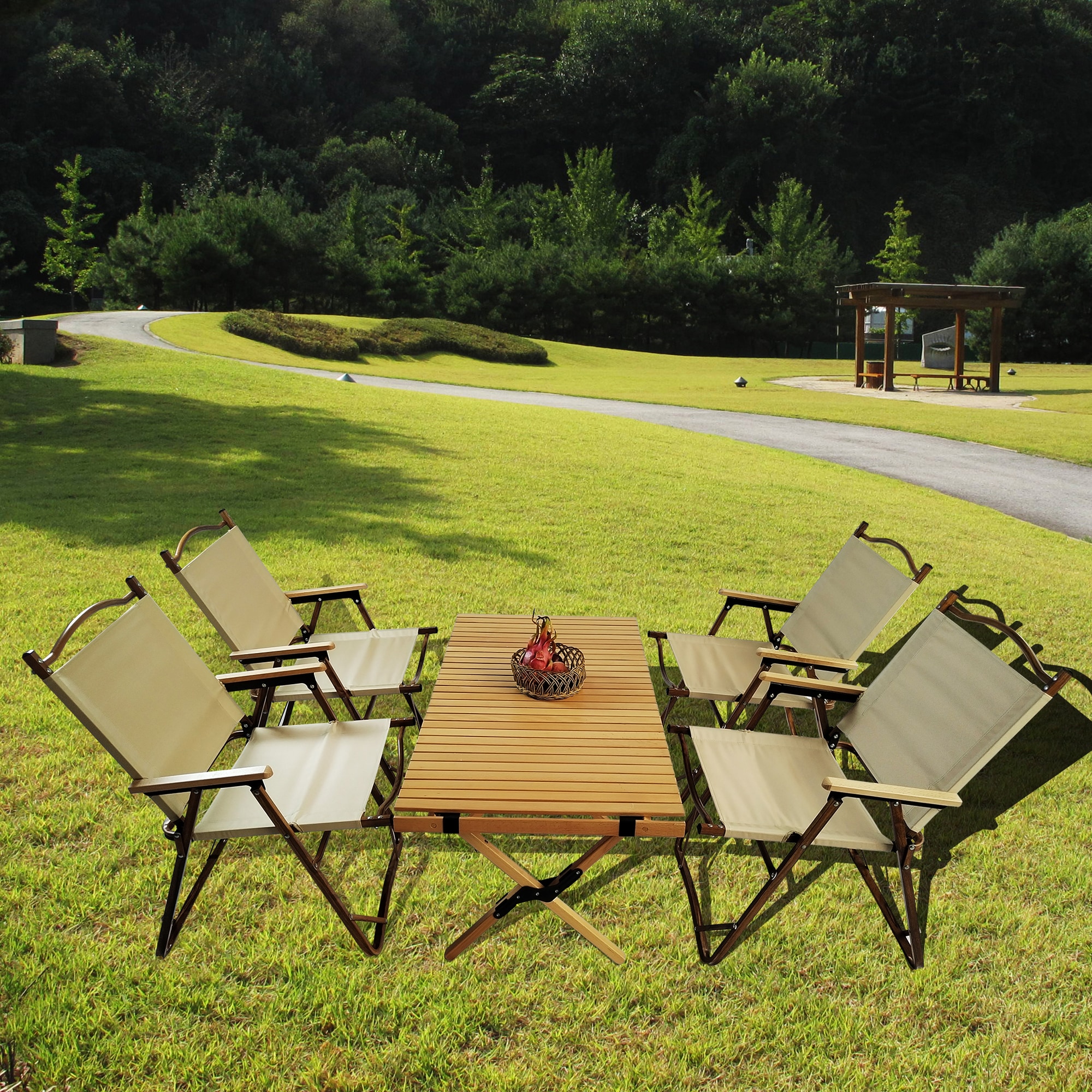 Kahomvis LEISURE-QPW4-002 Picnic-Tables - View #4