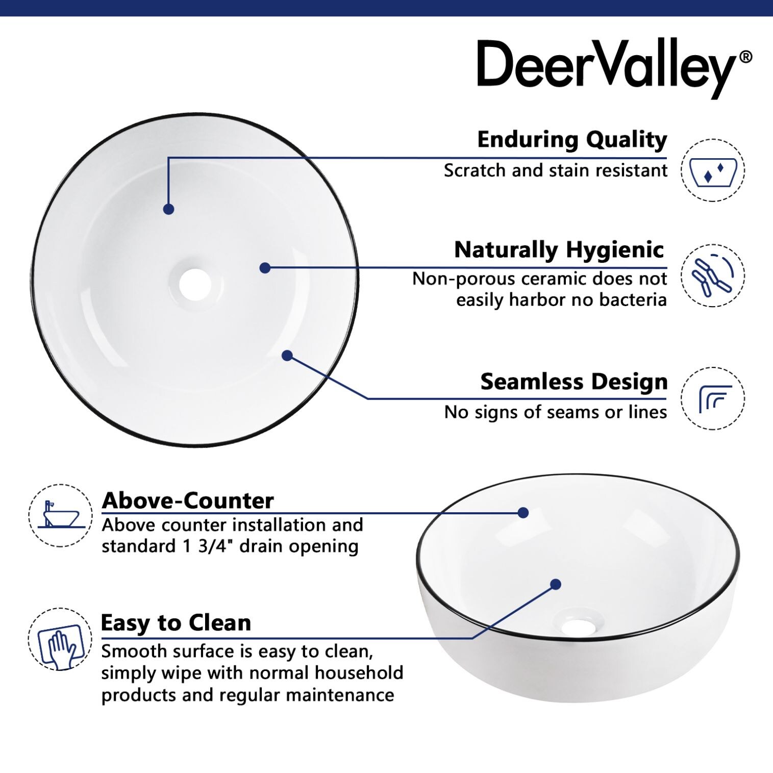 DeerValley DV-1V0030 Bath-Sink - View #3