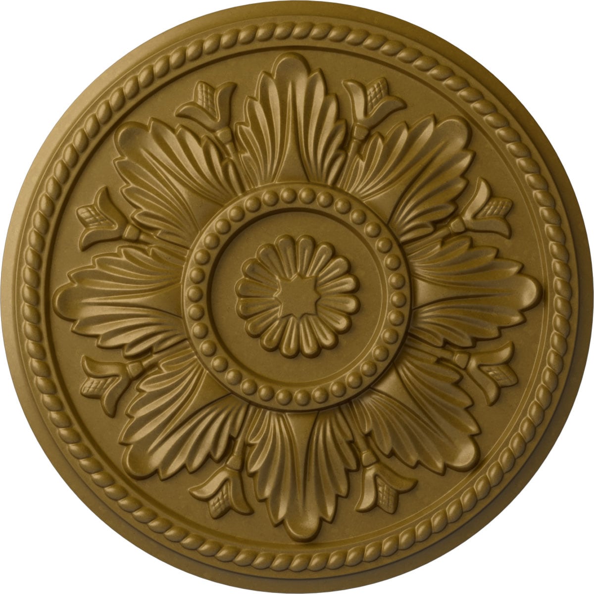 Ekena Millwork CM18EDGLS Edinburgh 18-in W x 18-in L Painted Gold Polyurethane Whole Ceiling Medallion