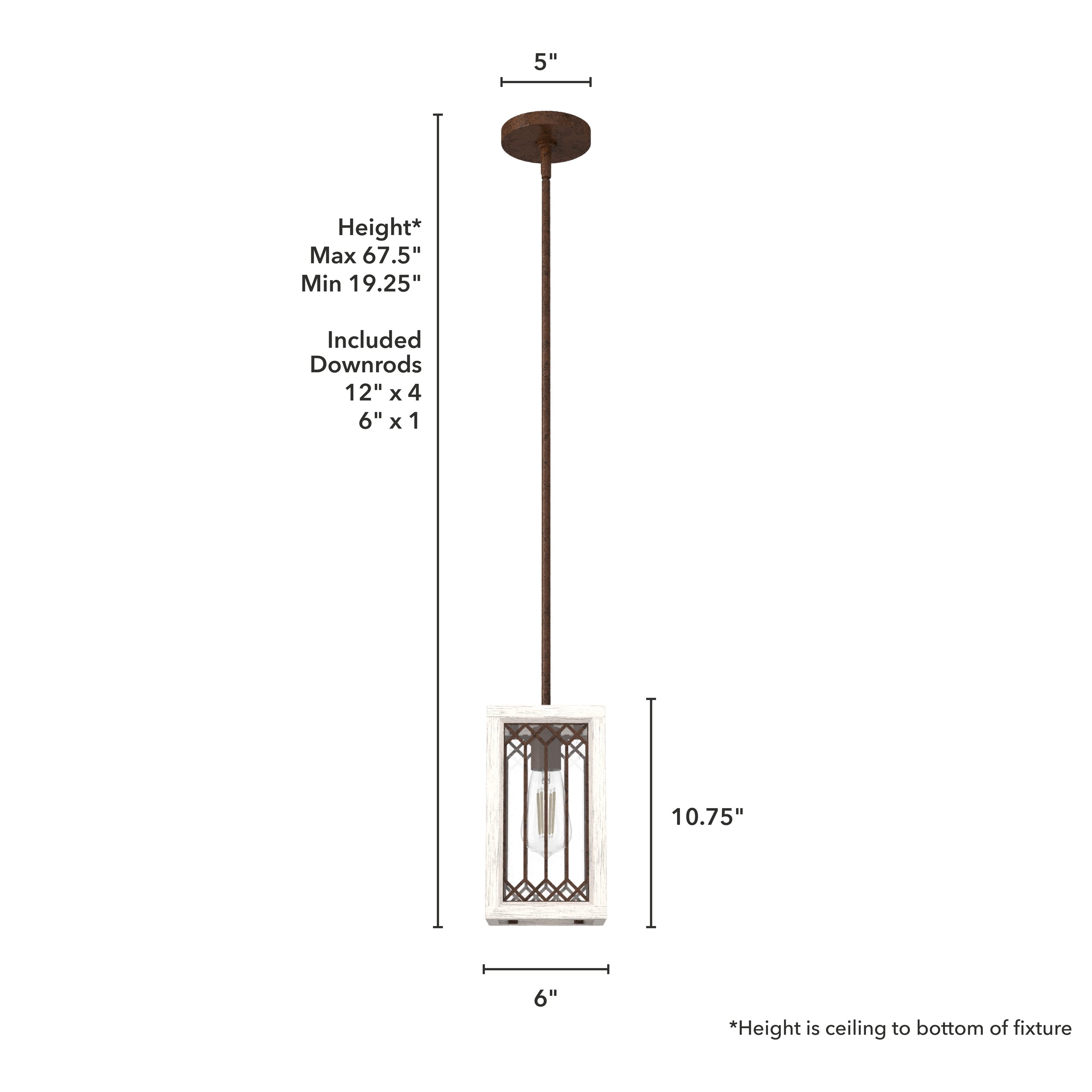 Chevron 10.75" White Glass Mini Pendant Light with Textured Rust Finish