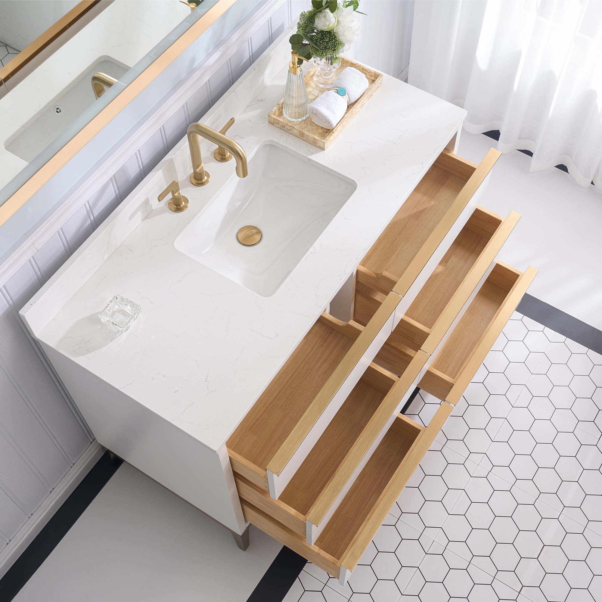 WELLFOR NOLAN48QZ-WT Bath-Vanity-Combo - View #11