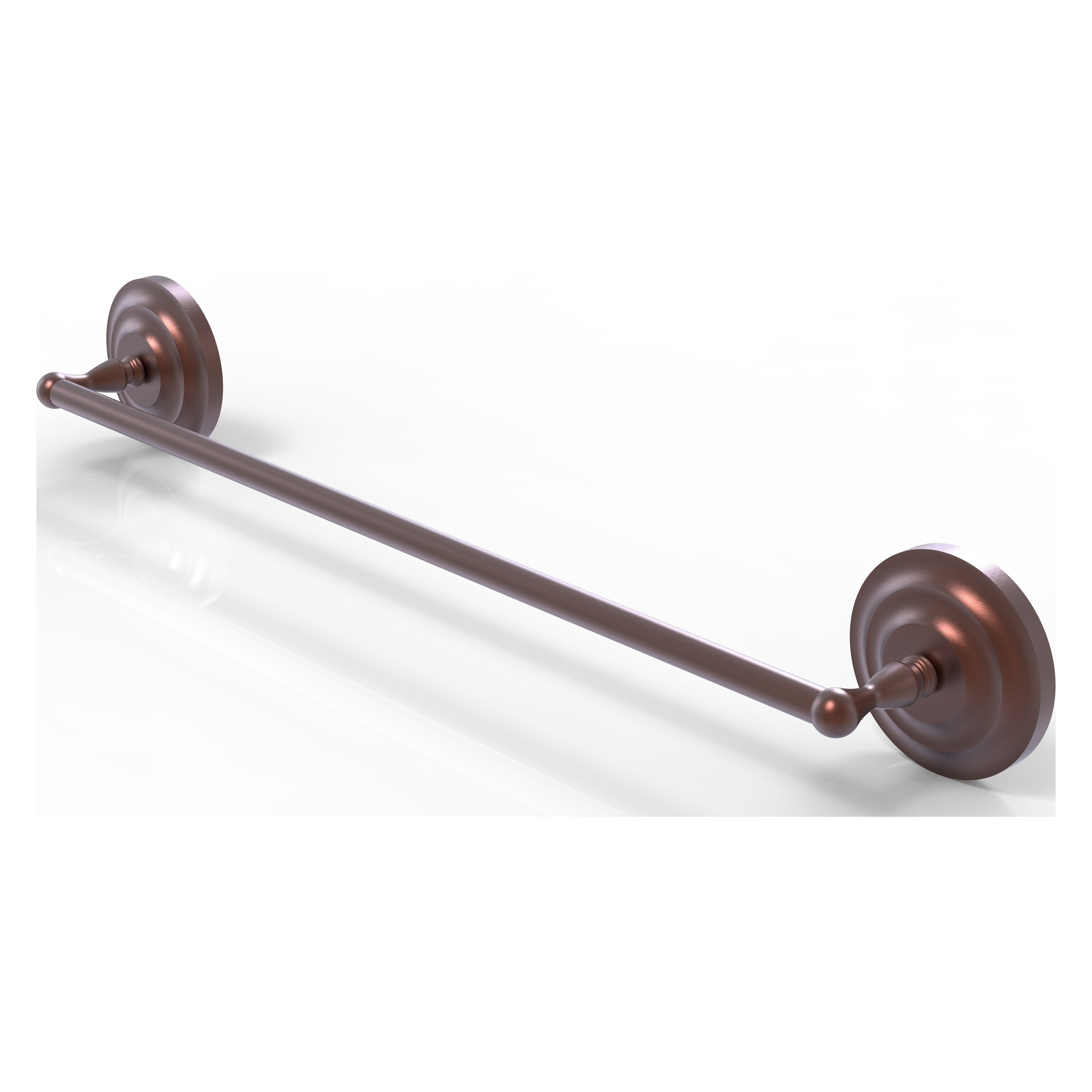 Allied Brass QN-31/30-CA Que New 30-in Antique Copper Wall mount Single Towel Bar