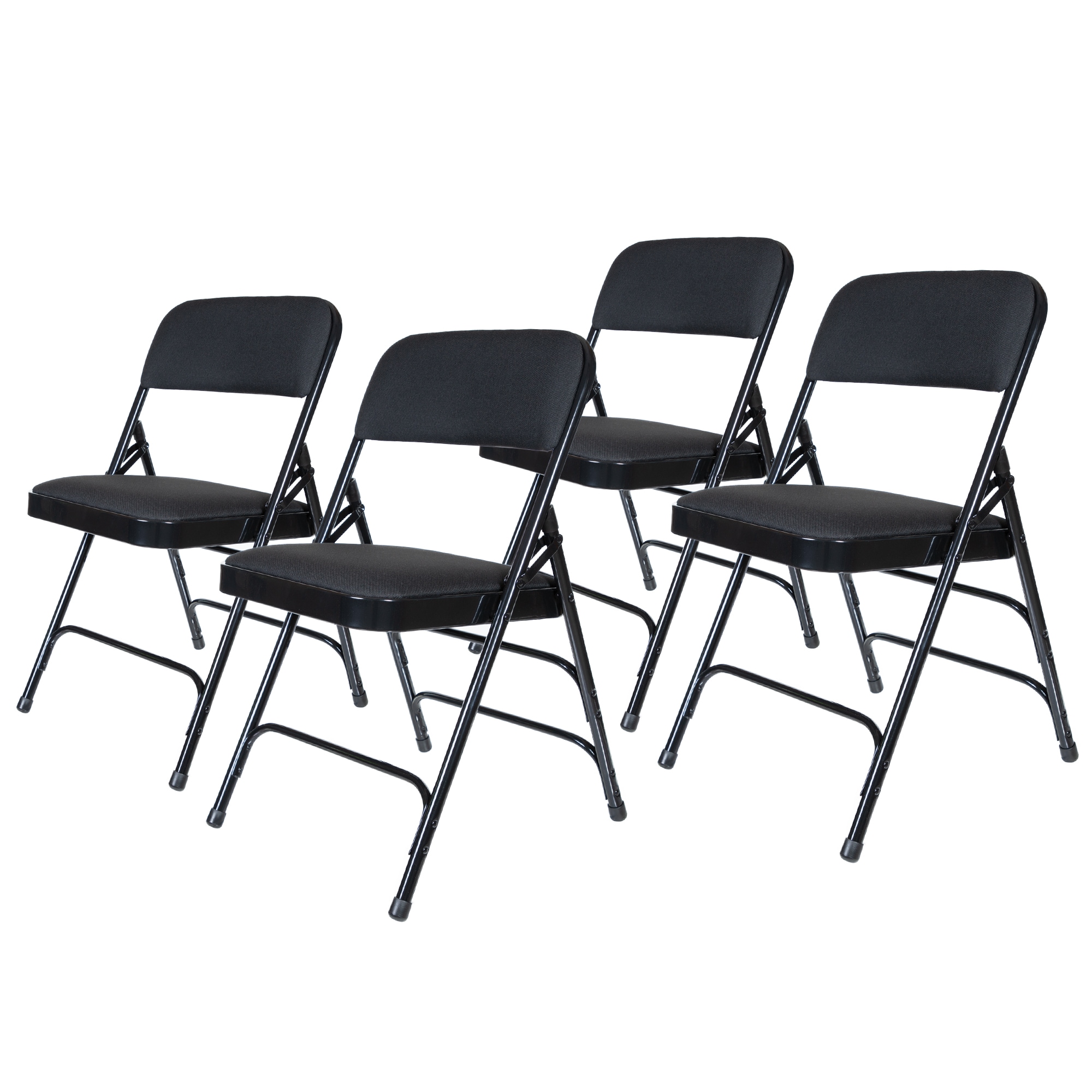 Best Buy: Lavish Home Folding Chairs – Foldable Steel Seat with Double  Brace and Upholstered Vinyl Cushion for Indoor or Outdoor Use (2 Pc) Black  M022131