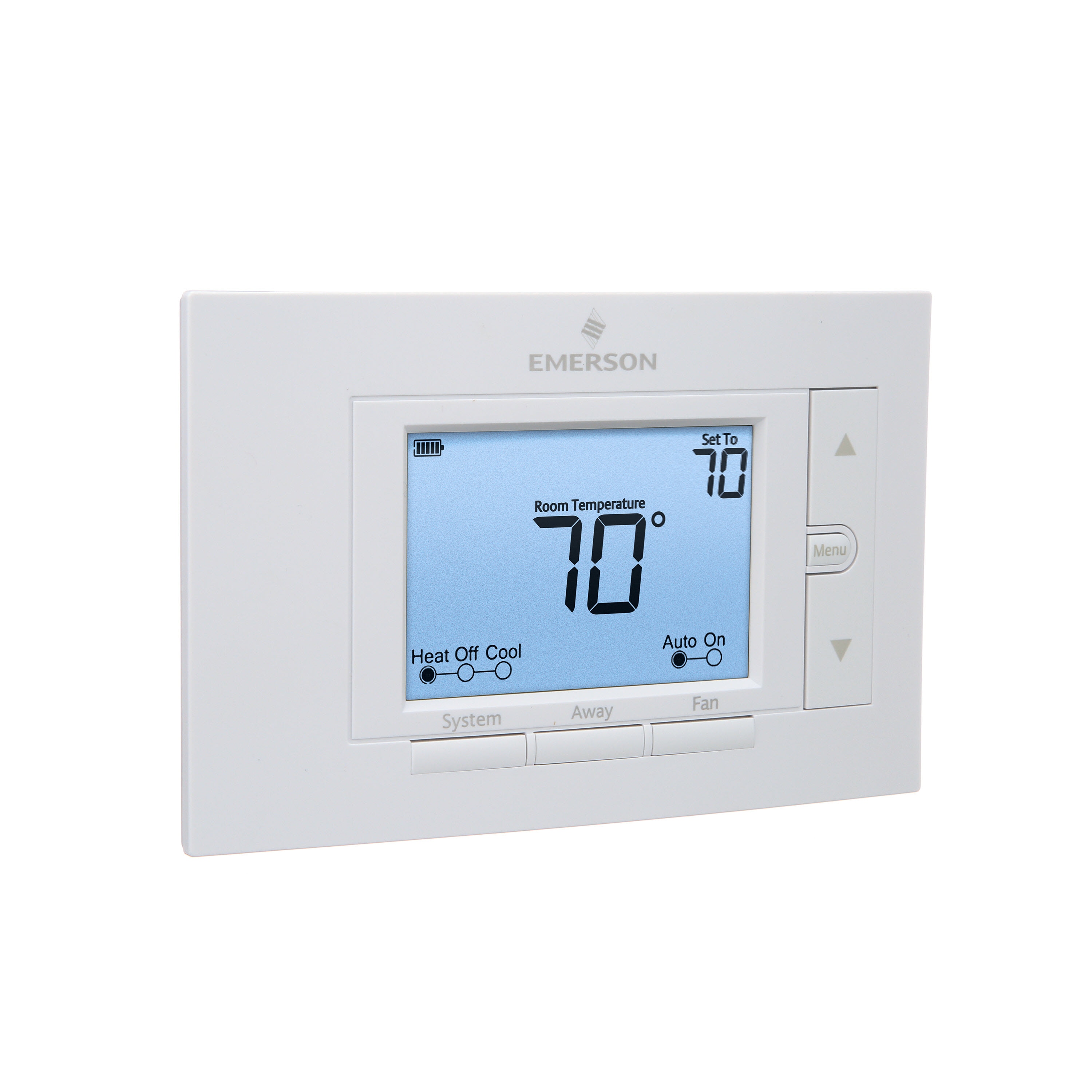 Emerson White Digital Non-Programmable Thermostat with Backlit Display
