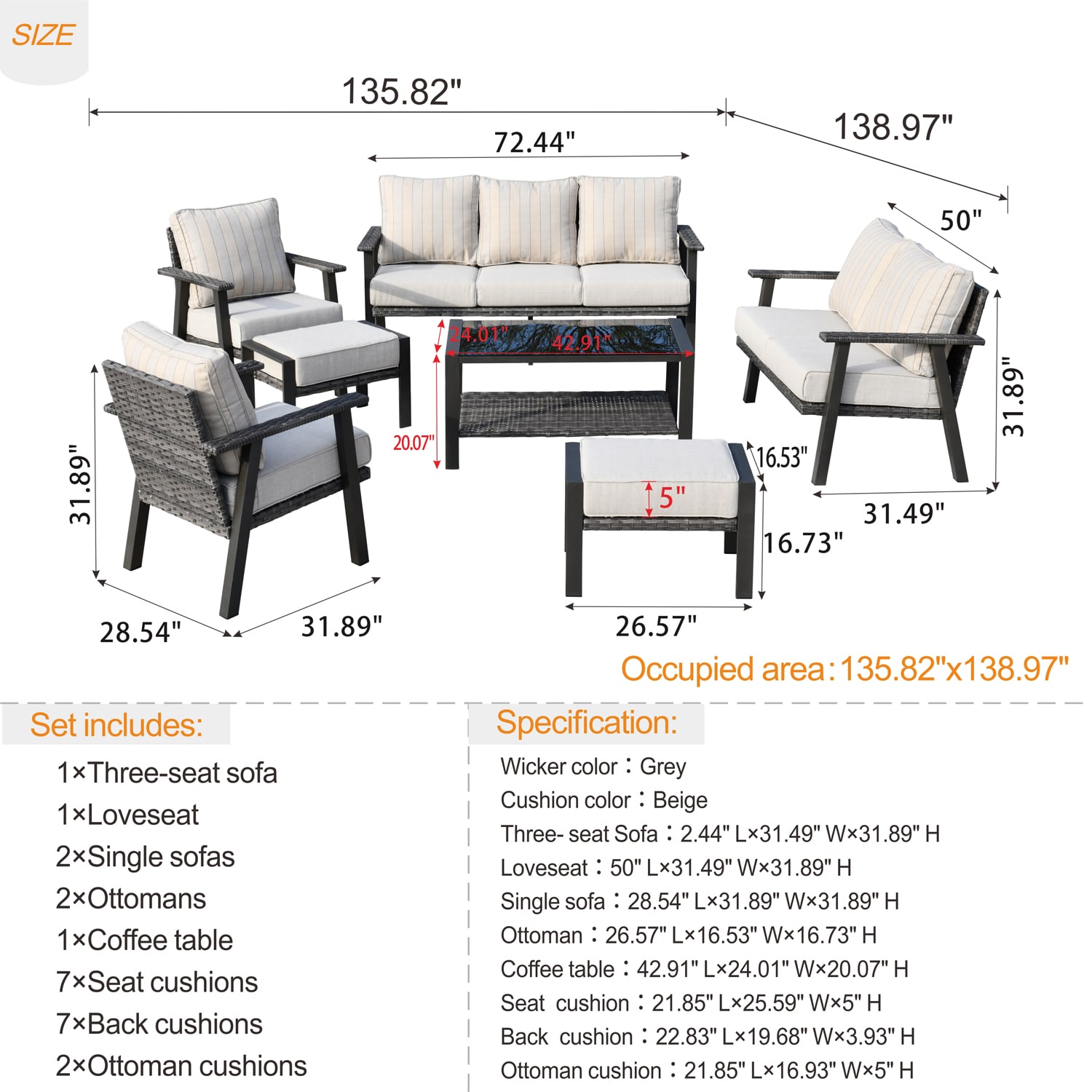 Pouuin SHW60T07 Patio-Conversation-Sets - View #10