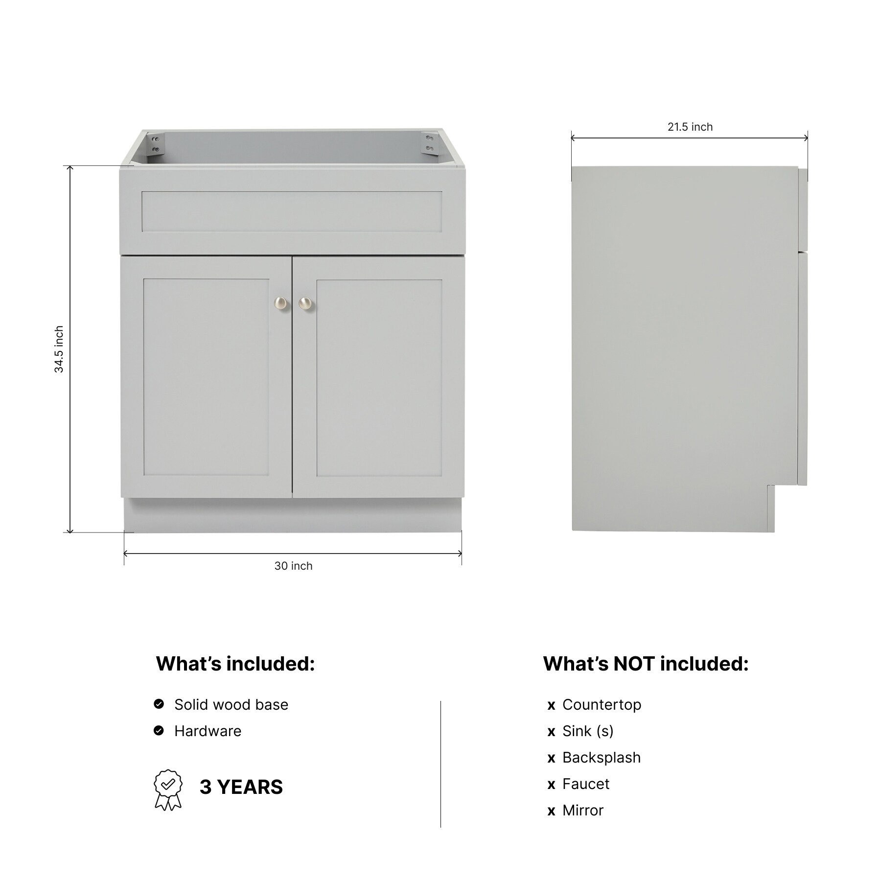ARIEL F030S-BC-GRY vanities - View #2