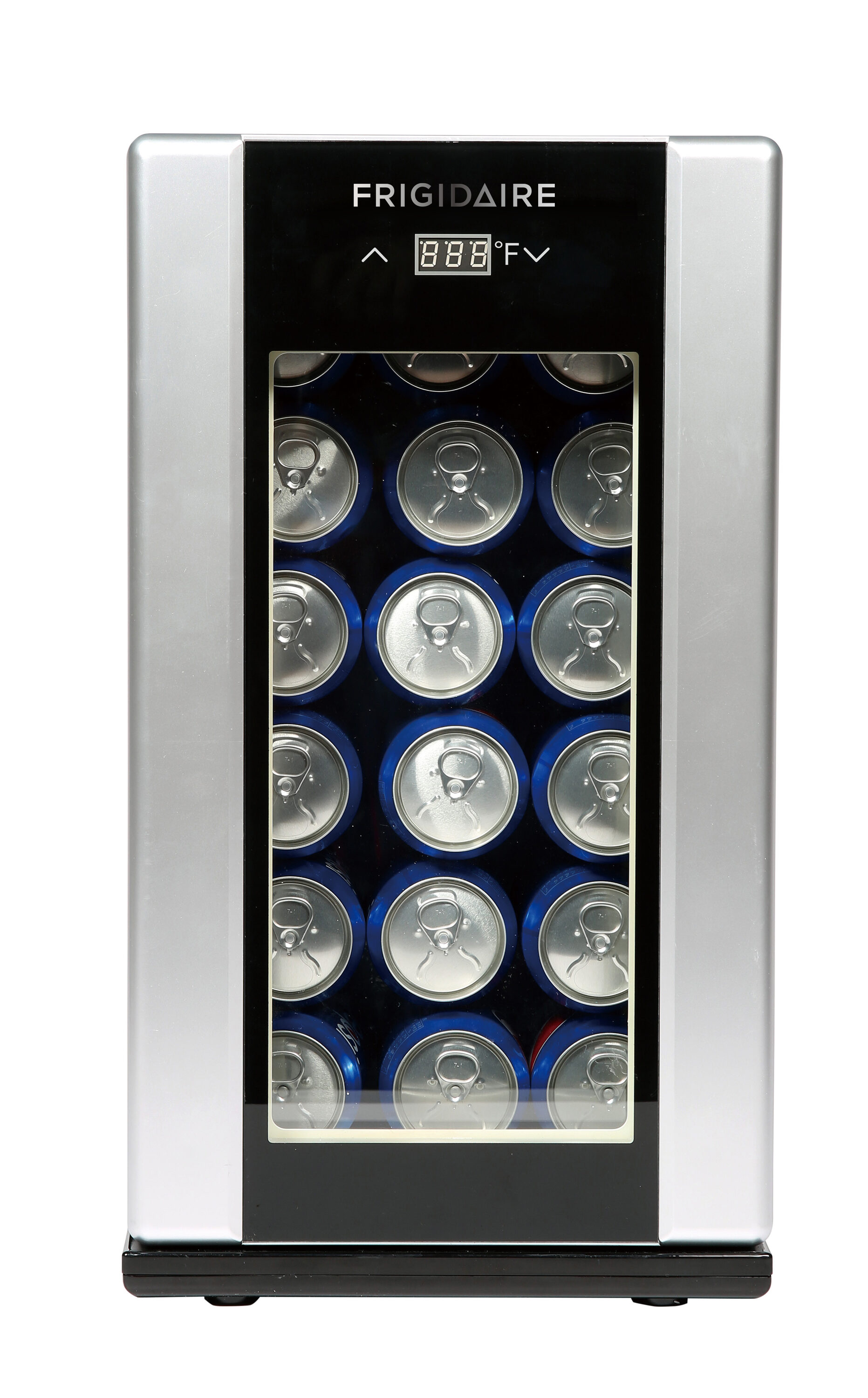 Compact Stainless Steel Mini Beverage Fridge with Glass Door