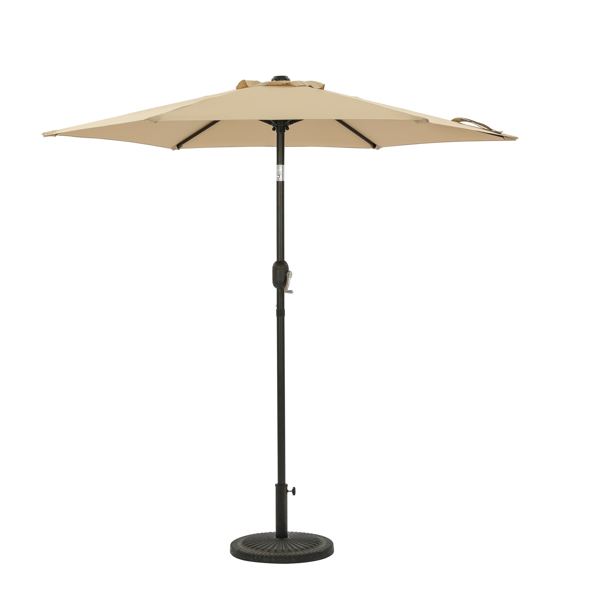Island Umbrella NU6830 7.5-ft Steel Off-white Market Patio Umbrella