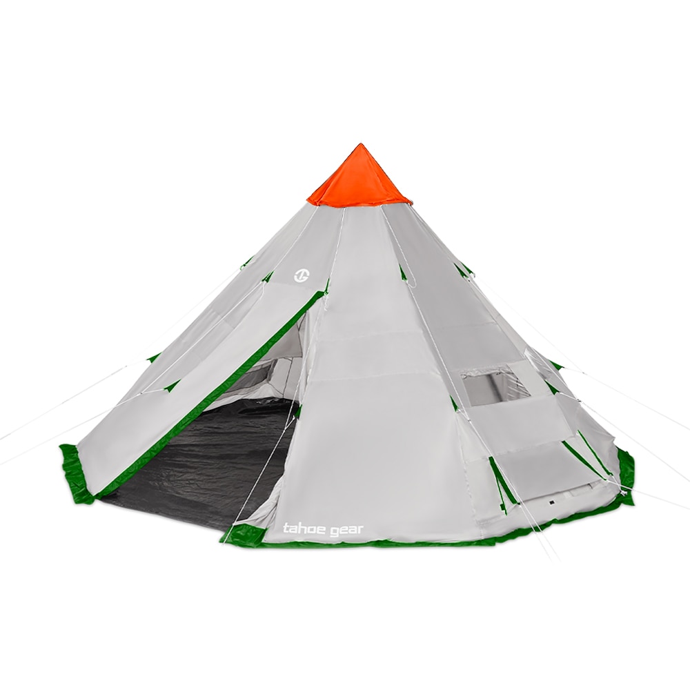 Tahoe Gear Bighorn XL 18 x 18 12 Person Teepee Cone Shape Camping Tent 