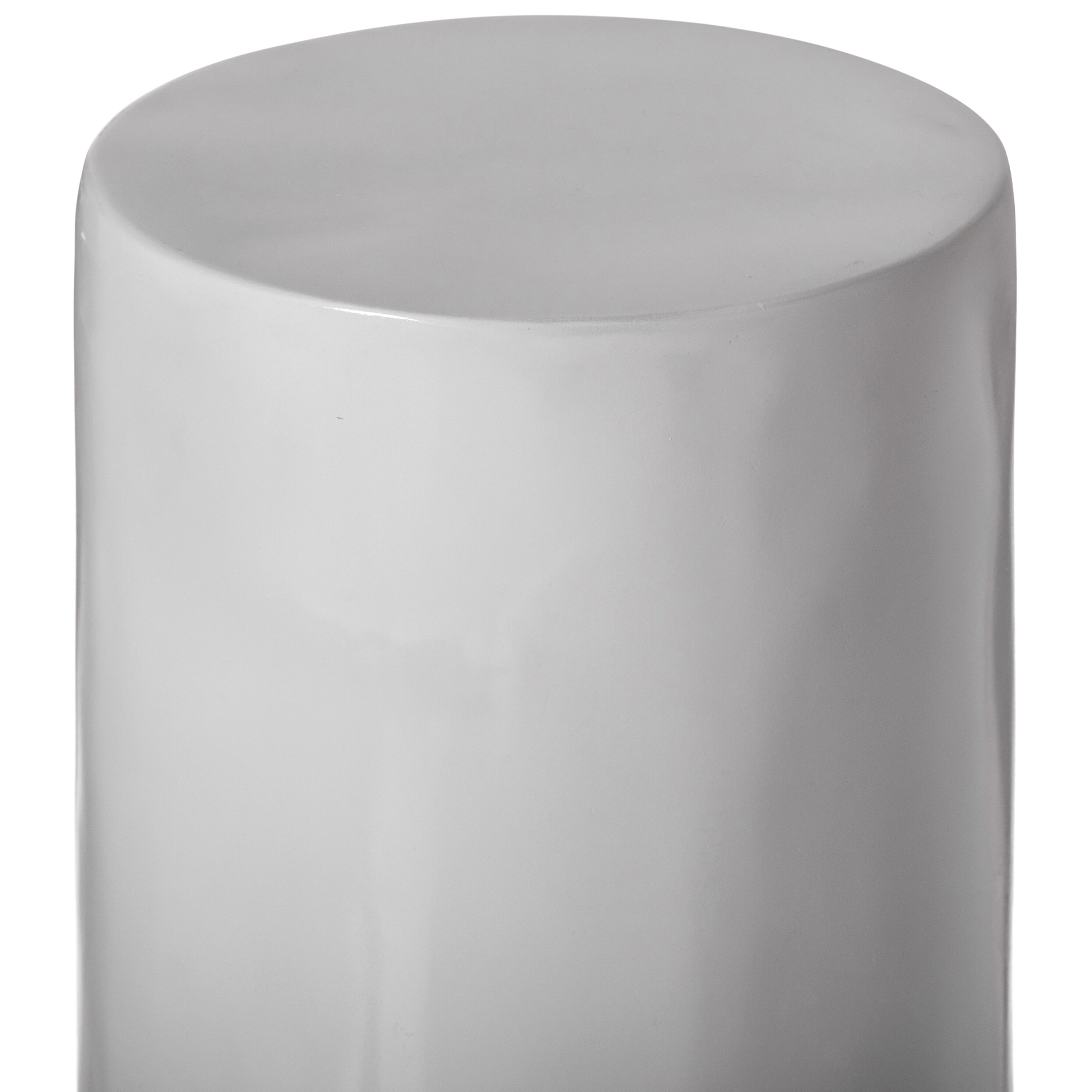 Tall White Fiberglass Cylinder Pedestal Stand for Floral Arrangements