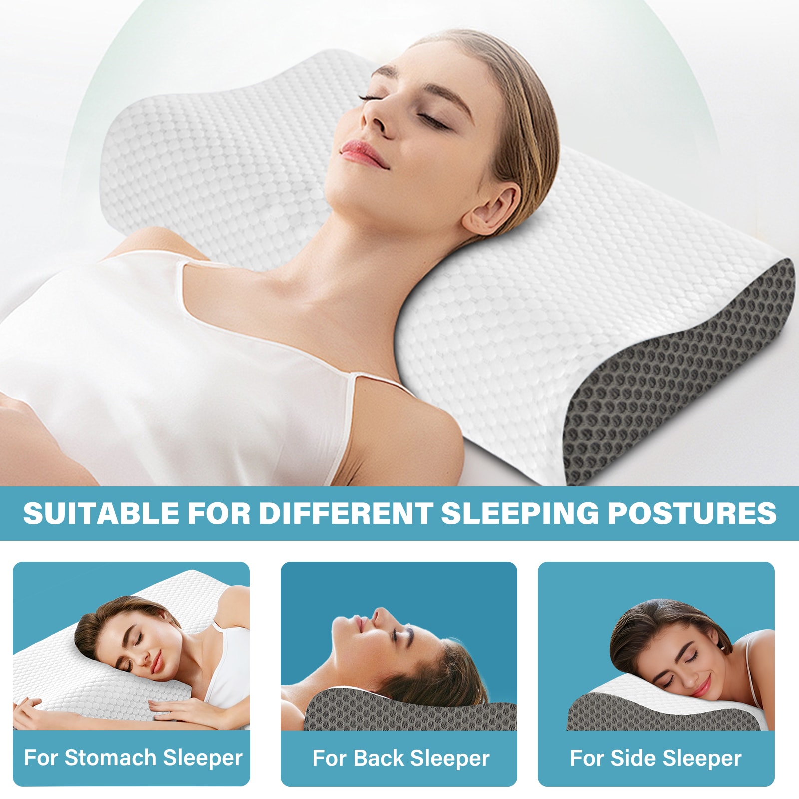 VOUA SAF-BLZ-GY1 Bed-Pillows - View #6
