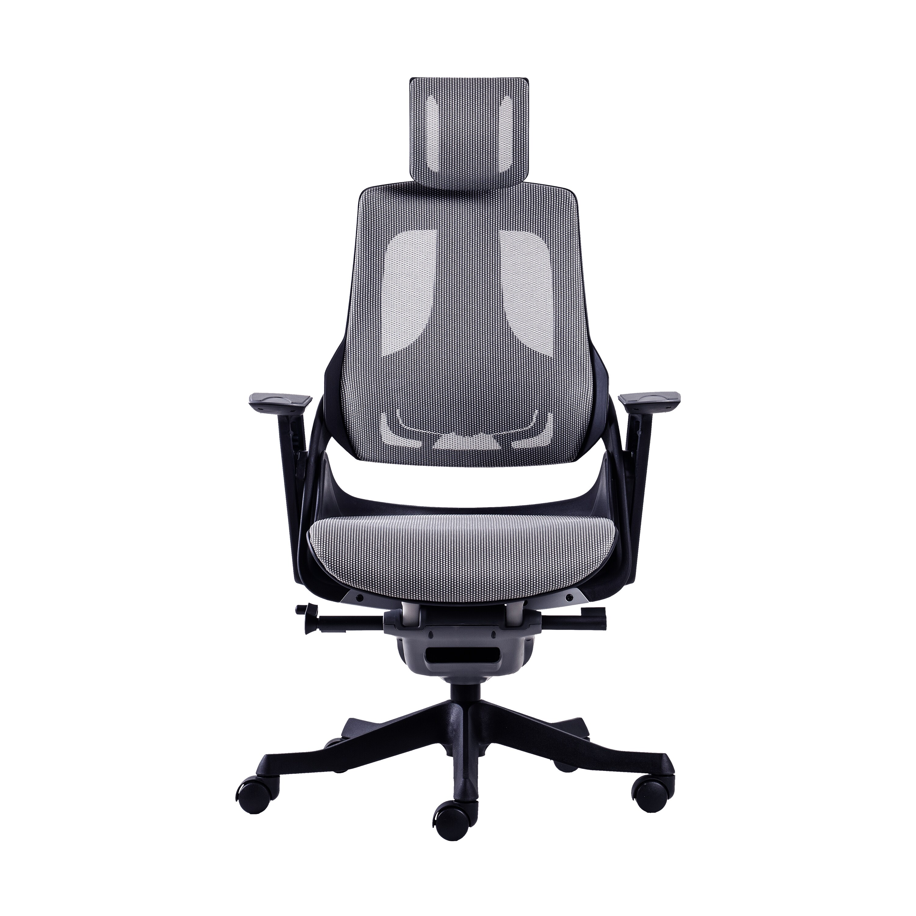 Techni Mobili RTA-1818C-GRY Set of Gray Contemporary Ergonomic Adjustable Height Swivel Fabric Desk Chair
