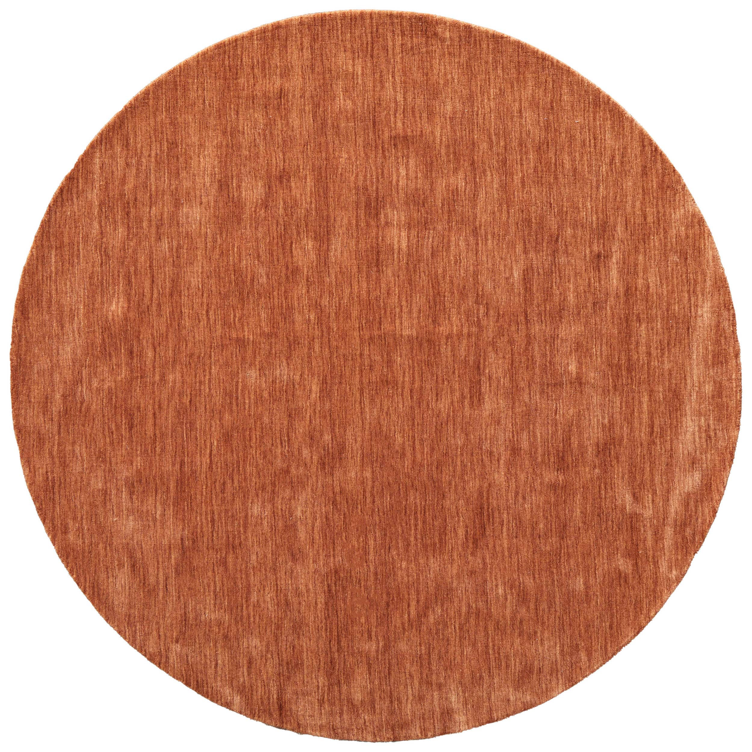 Room Envy 579R8049ORN000N80 8 x 8 (ft) Loomed Wool Orange Round Indoor Solid Area rug