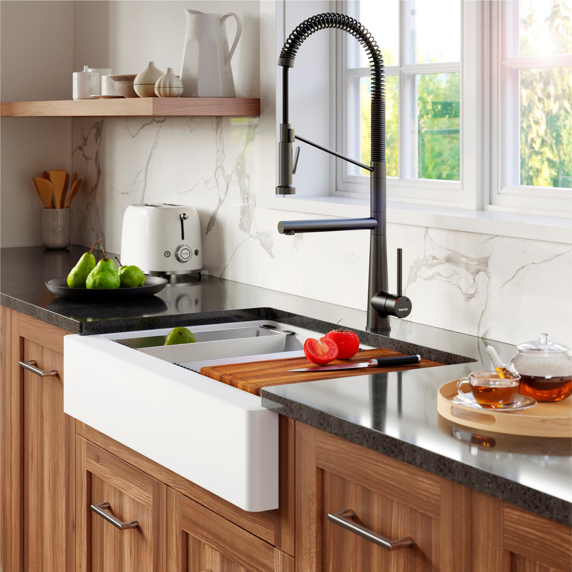 Karran QARWS-740-WH Kitchen-Sinks - View #4