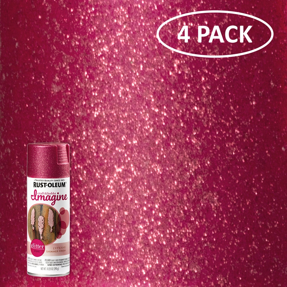 10.25 oz. Rose Gold Glitter Spray Paint (6-Pack)