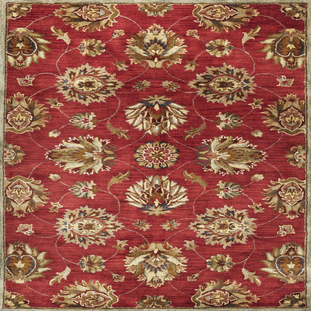 HomeRoots 352312 Bernadette 3 X 5 (ft) Wool Red Indoor Distressed/Overdyed Area Rug