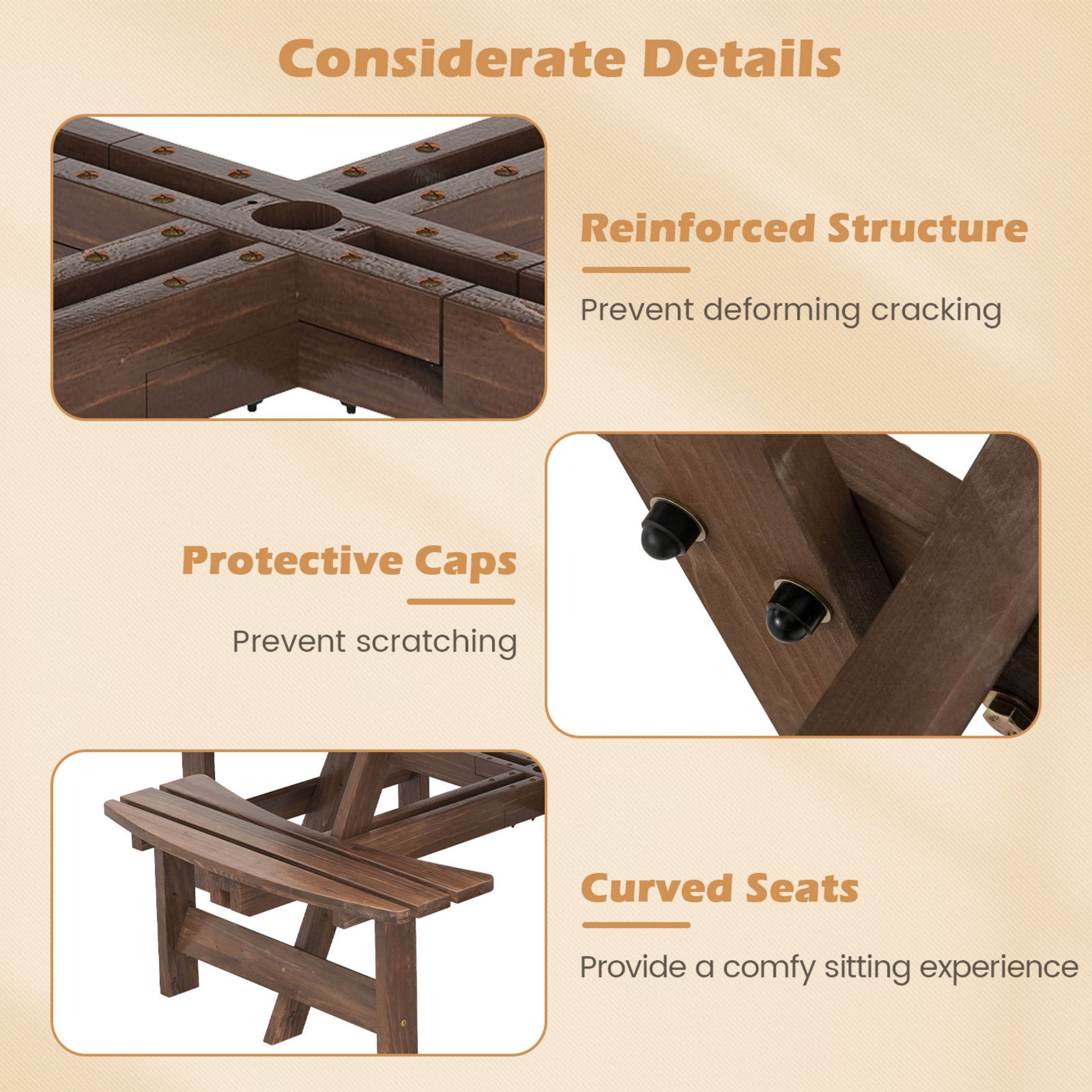 LIVIZA TDZ12321BN-X Picnic-Tables - View #4