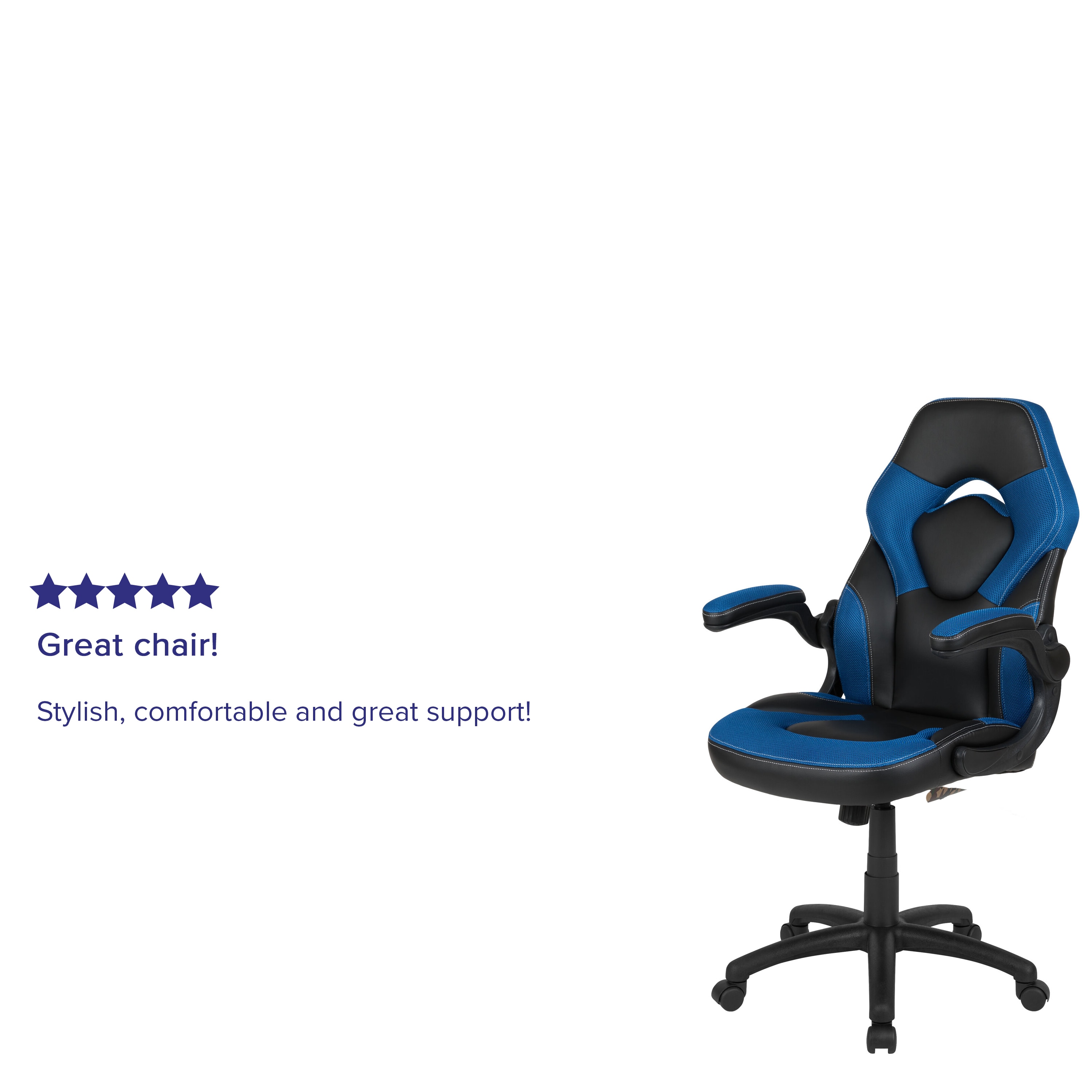 X10 Blue and Black Ergonomic Racing Style Gaming Chair
