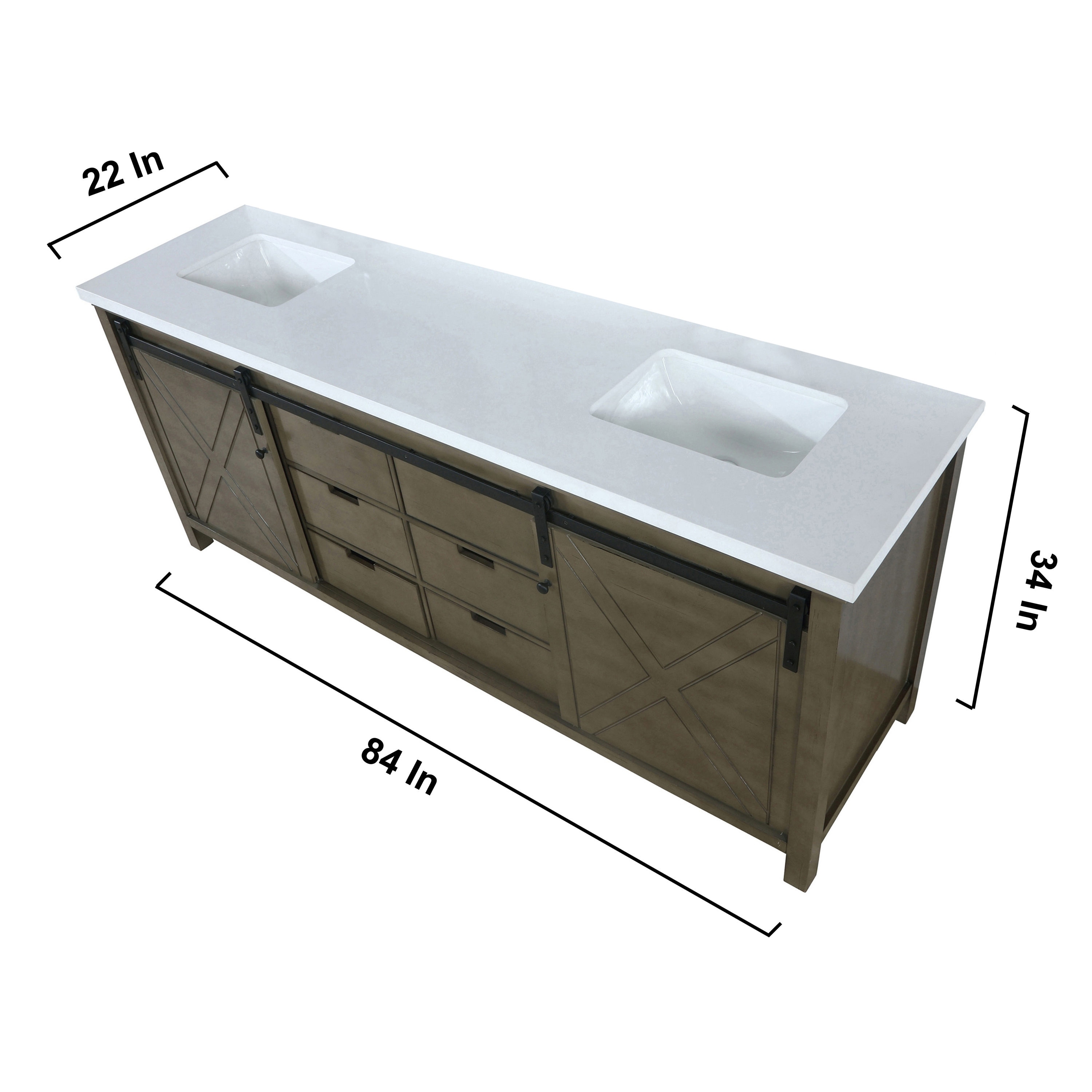 Lexora LM342284DKCS000 Bath-Vanity-Combo - View #11