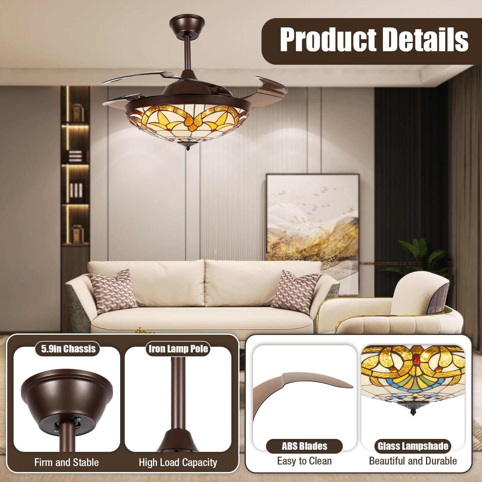 Oukaning HG-HCX7016-871US Ceiling-Fans - View #7