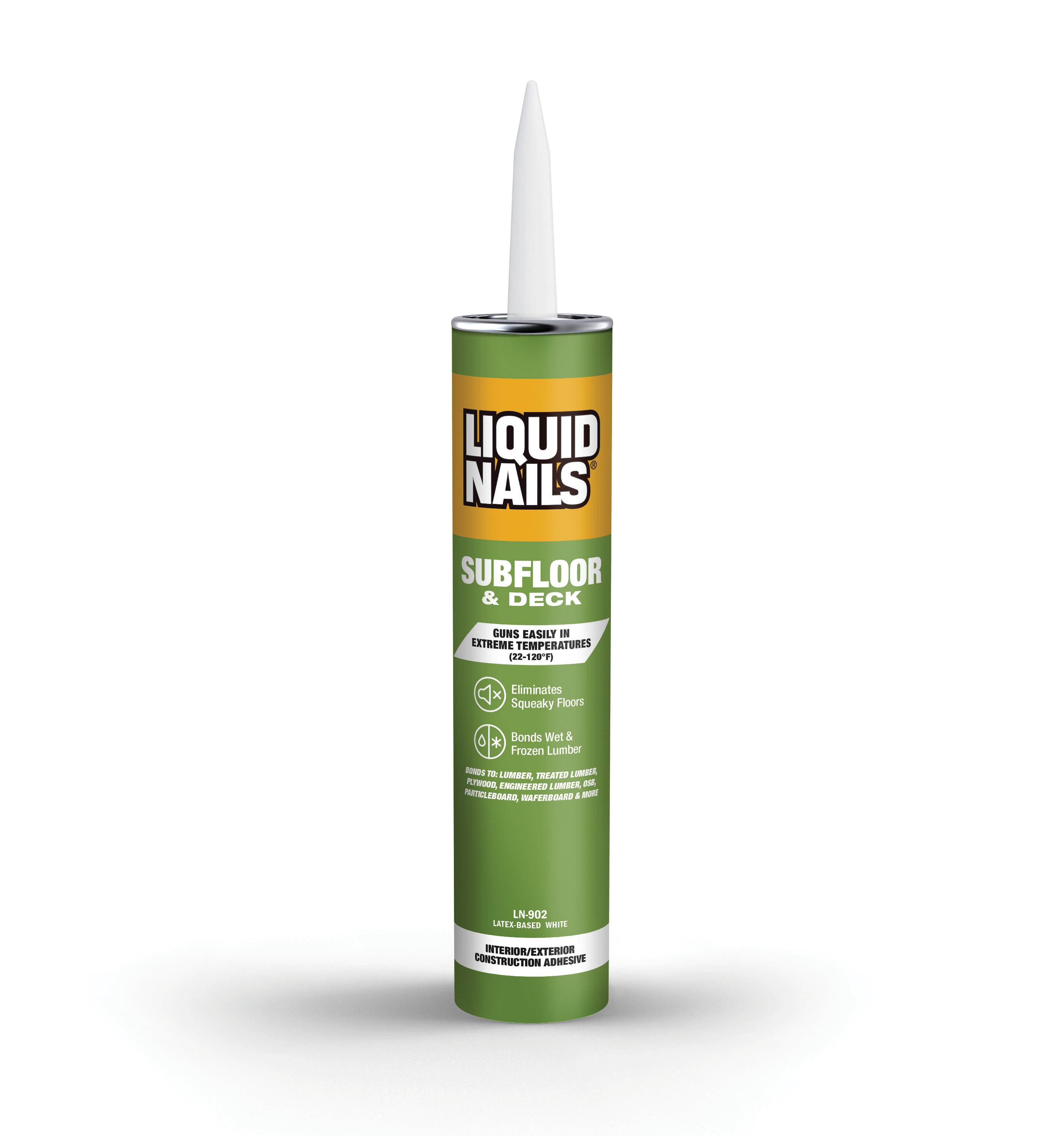 Liquid Nails Subfloor and Deck 28 oz. Tan Low VOC Construction Adhesive  LNP-902 - The Home Depot