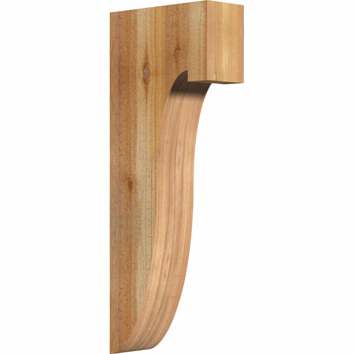 Ekena Millwork COR04X10X26DEL00RWR 4-in x 10-in x 26-in Del monte Unfinished Western red cedar Wood Paintable/Stainable Corbel